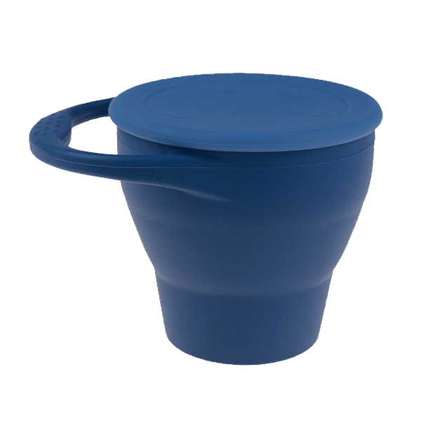 Collapsible Silicone Snack Cup - Navy SNACK CUP MKS Miminoo