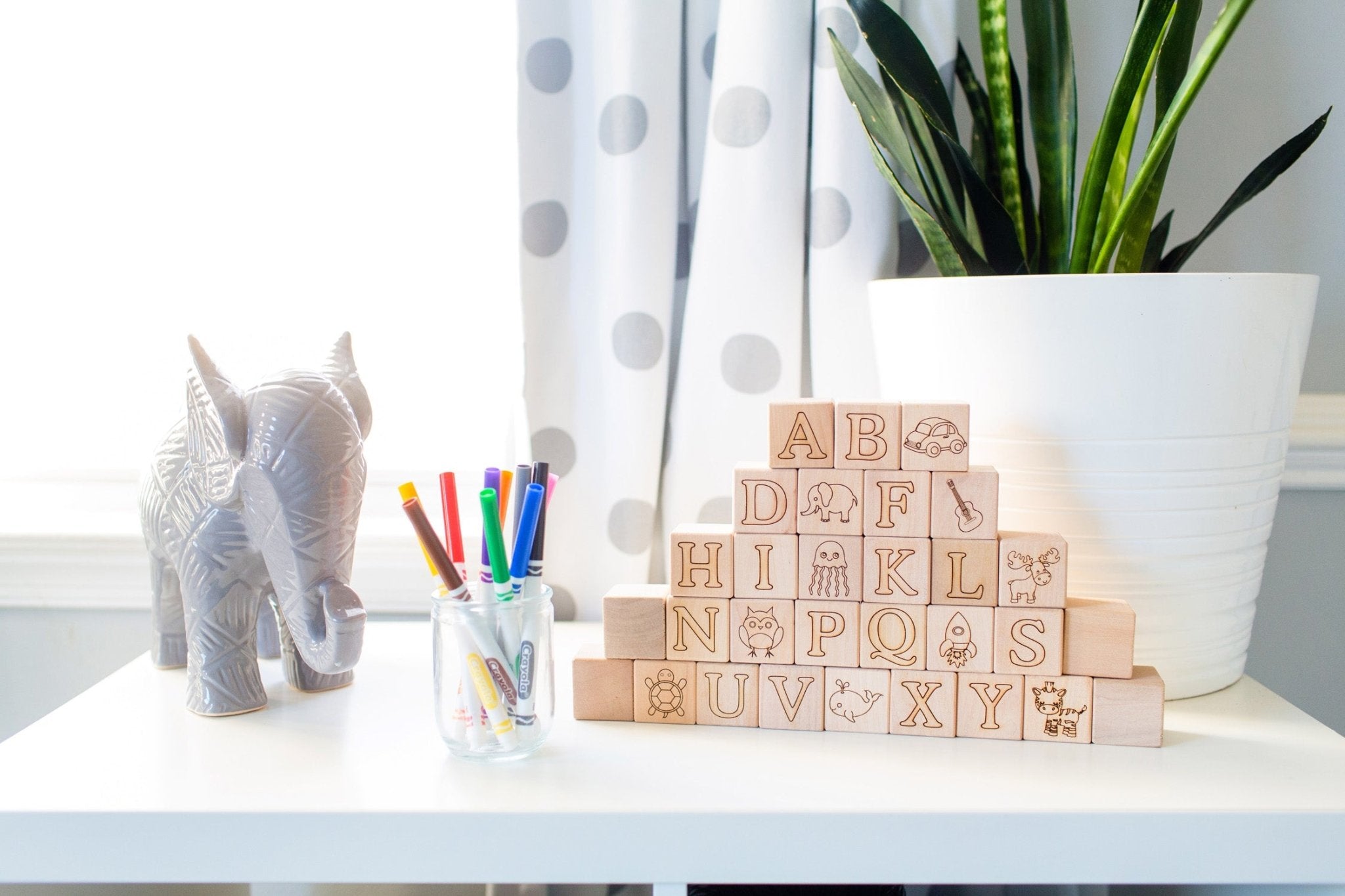 Maple ABC Block Set Blocks Bannor Toys