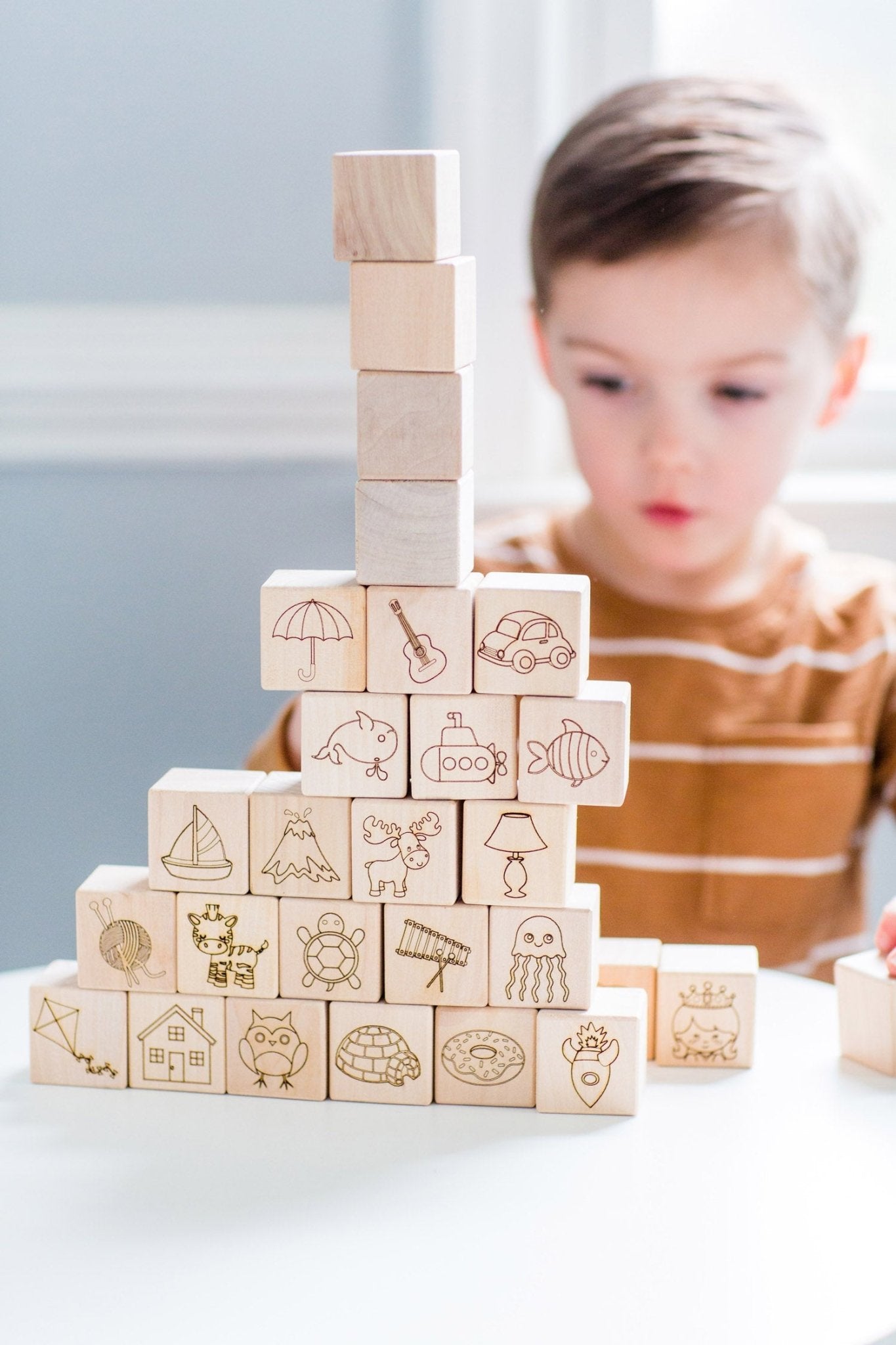 Maple ABC Block Set Blocks Bannor Toys