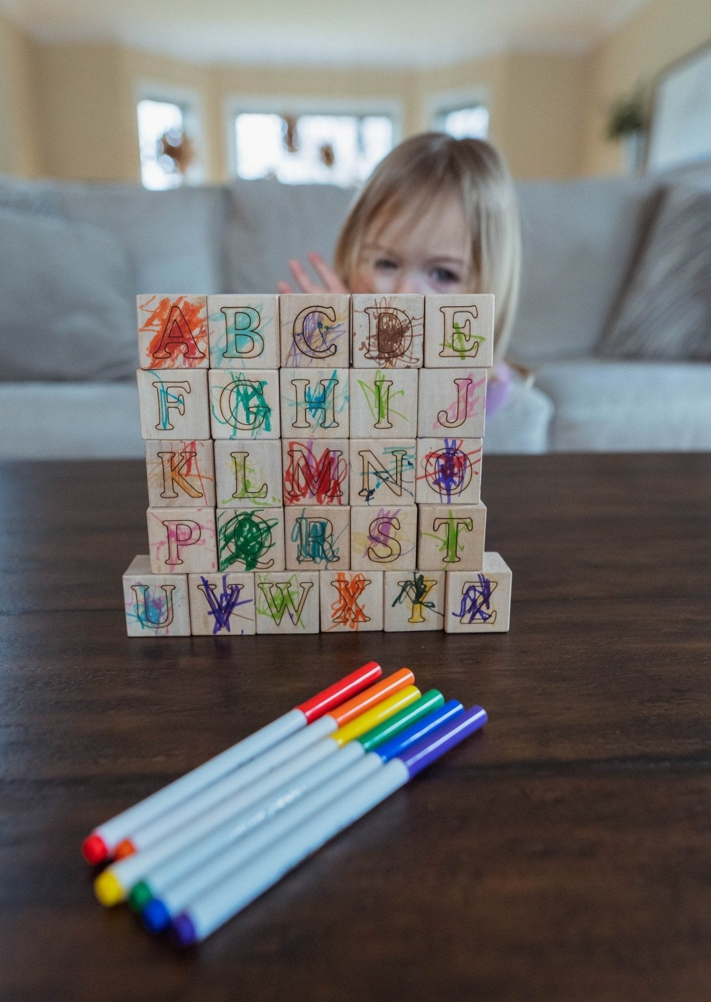 Maple ABC Block Set Blocks Bannor Toys