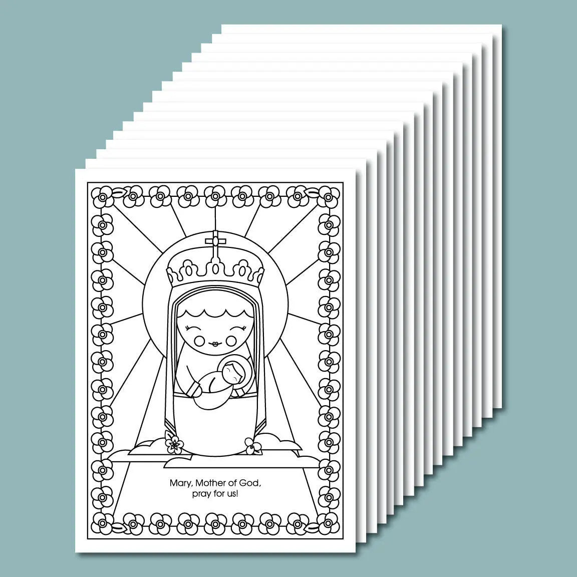 January Saints Coloring Sheets - Digital Download