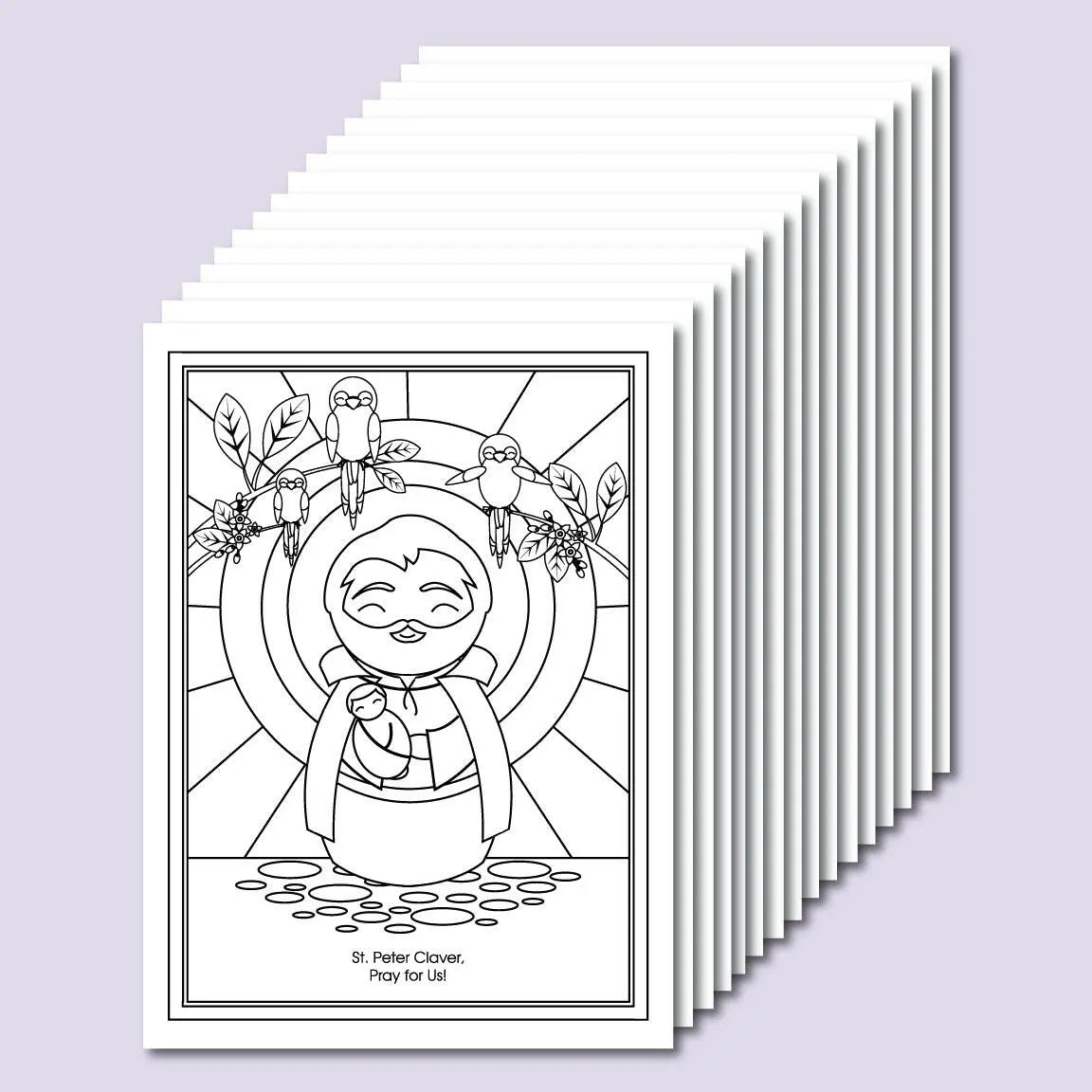 September Saints Coloring Sheets - Digital Download