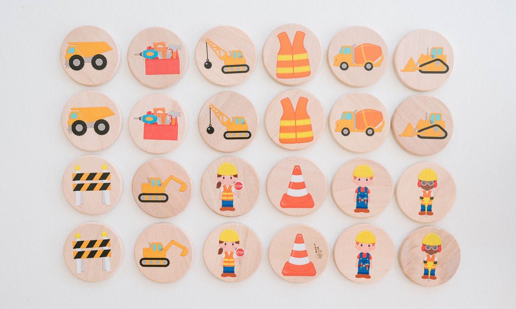 Construction Matching Tiles Tile Toys Bannor Toys