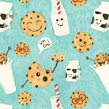 Cookies & Milk Splash Mat - A Waterproof Catch-All for Highchair Spills and More! BapronBaby