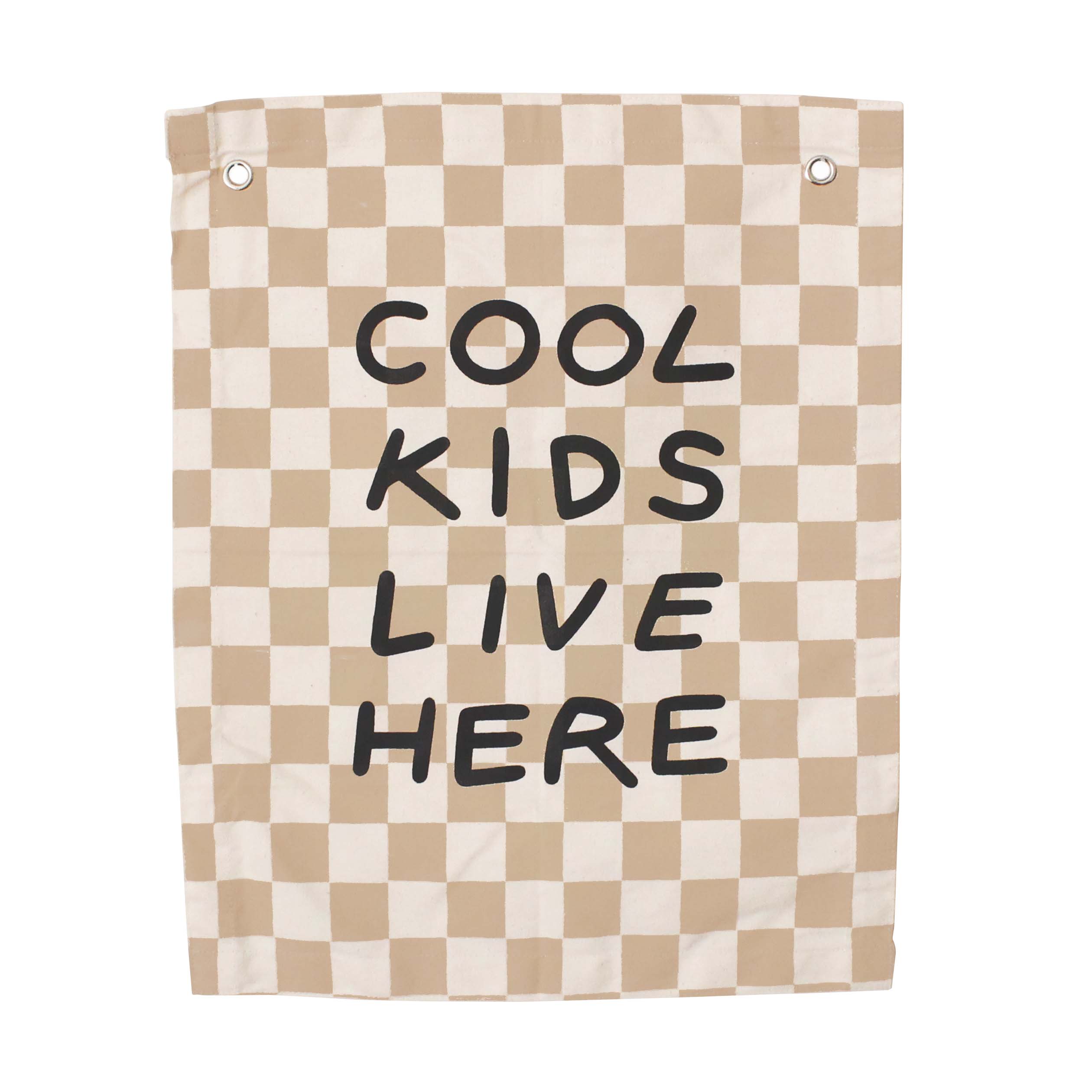 'Cool Kids Live Here' Canvas Wall Banner | Kids Room Décor