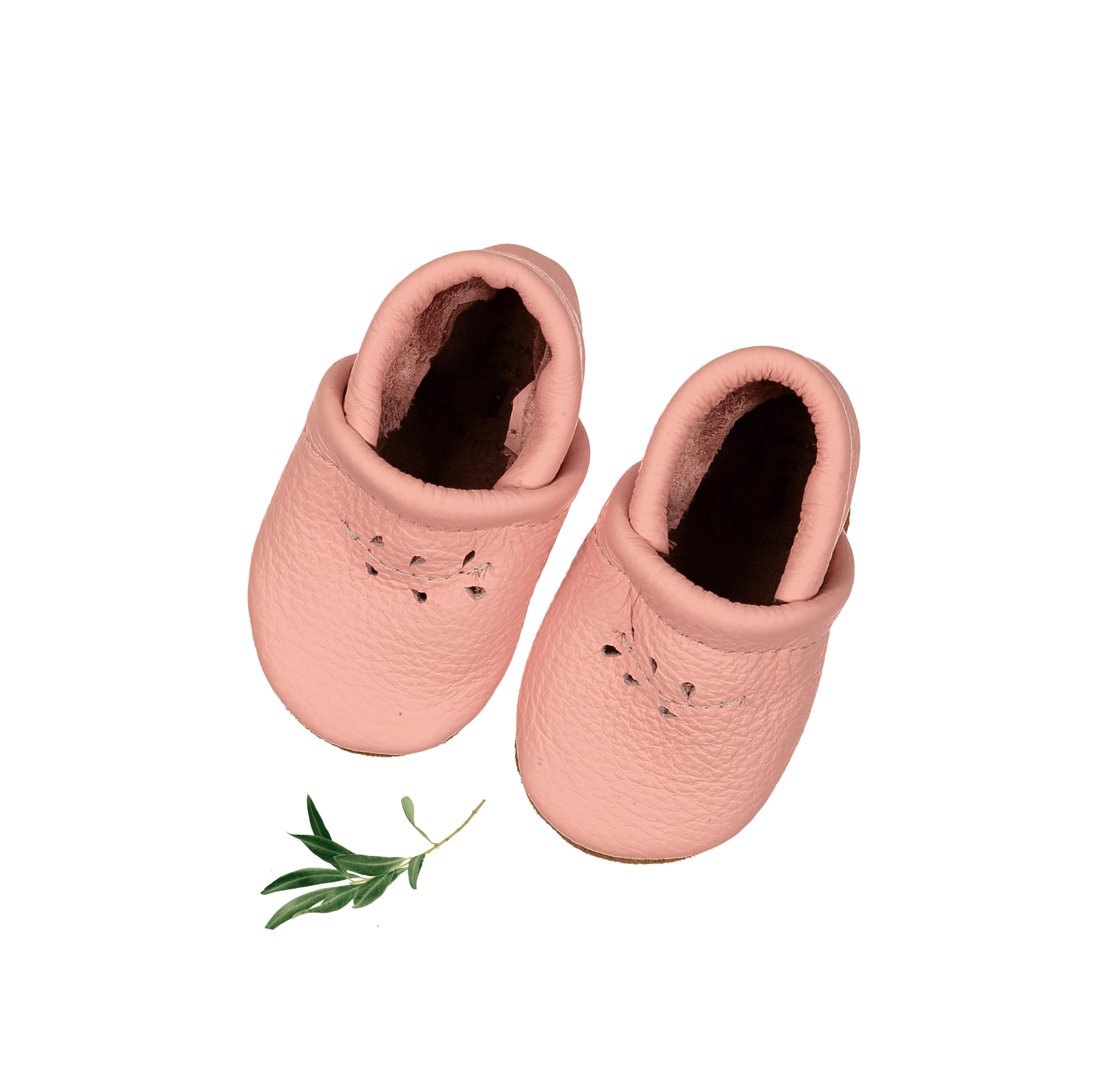 The Leather Mocc - Coral Shoes Lovely Littles