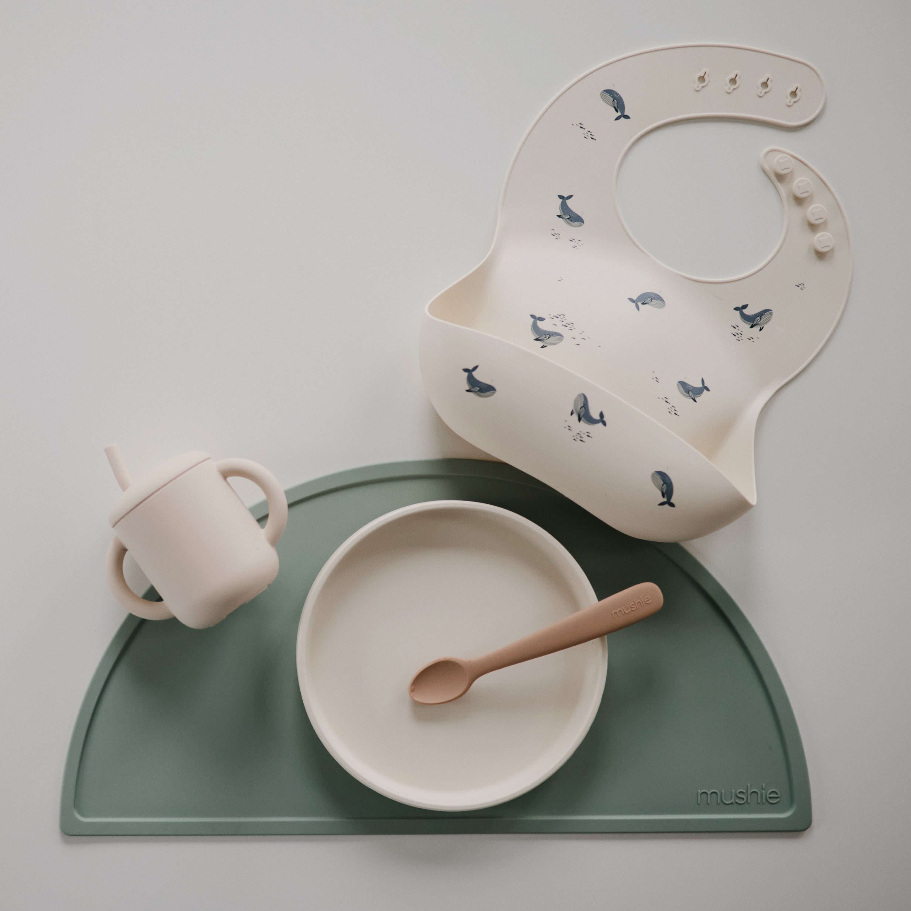 Silicone Training Cup + Straw Sippy Cups Mushie