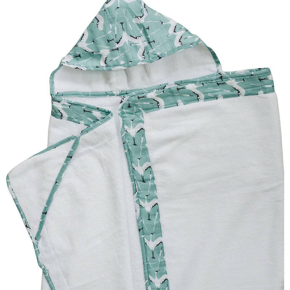 Crane Toddler Hooded Towel Hooded Toddler Towel Bebe au Lait