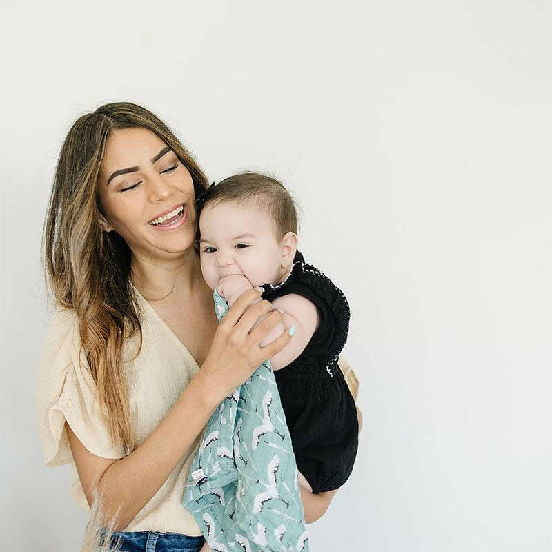 Crane Oh So Soft Muslin Teether Blanket Teether Blanket Bebe au Lait