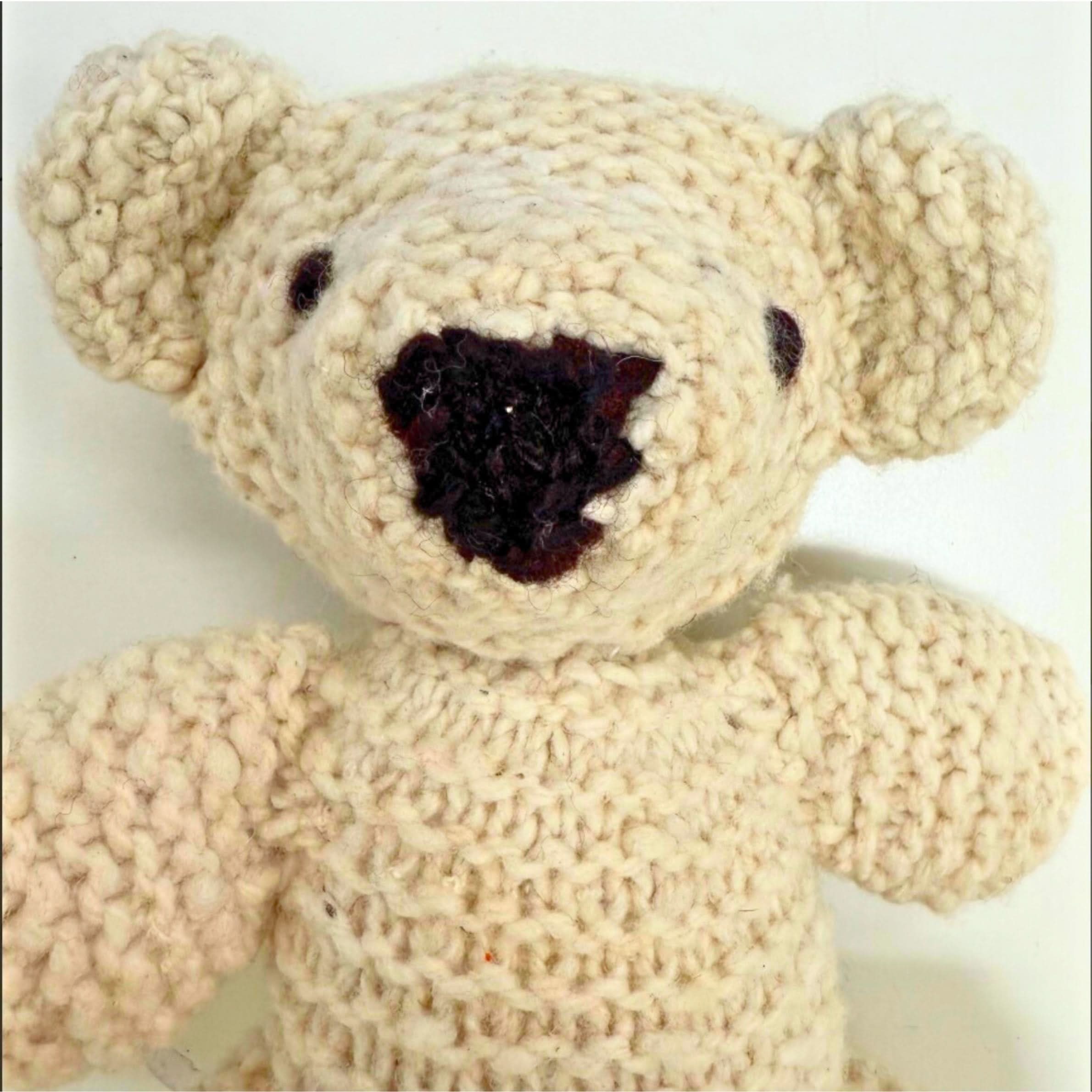 Wool Knit Buddy | Vee the Cream Bear