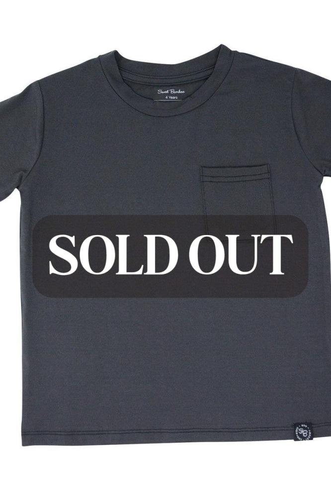 Crew Neck Tee - Charcoal Black