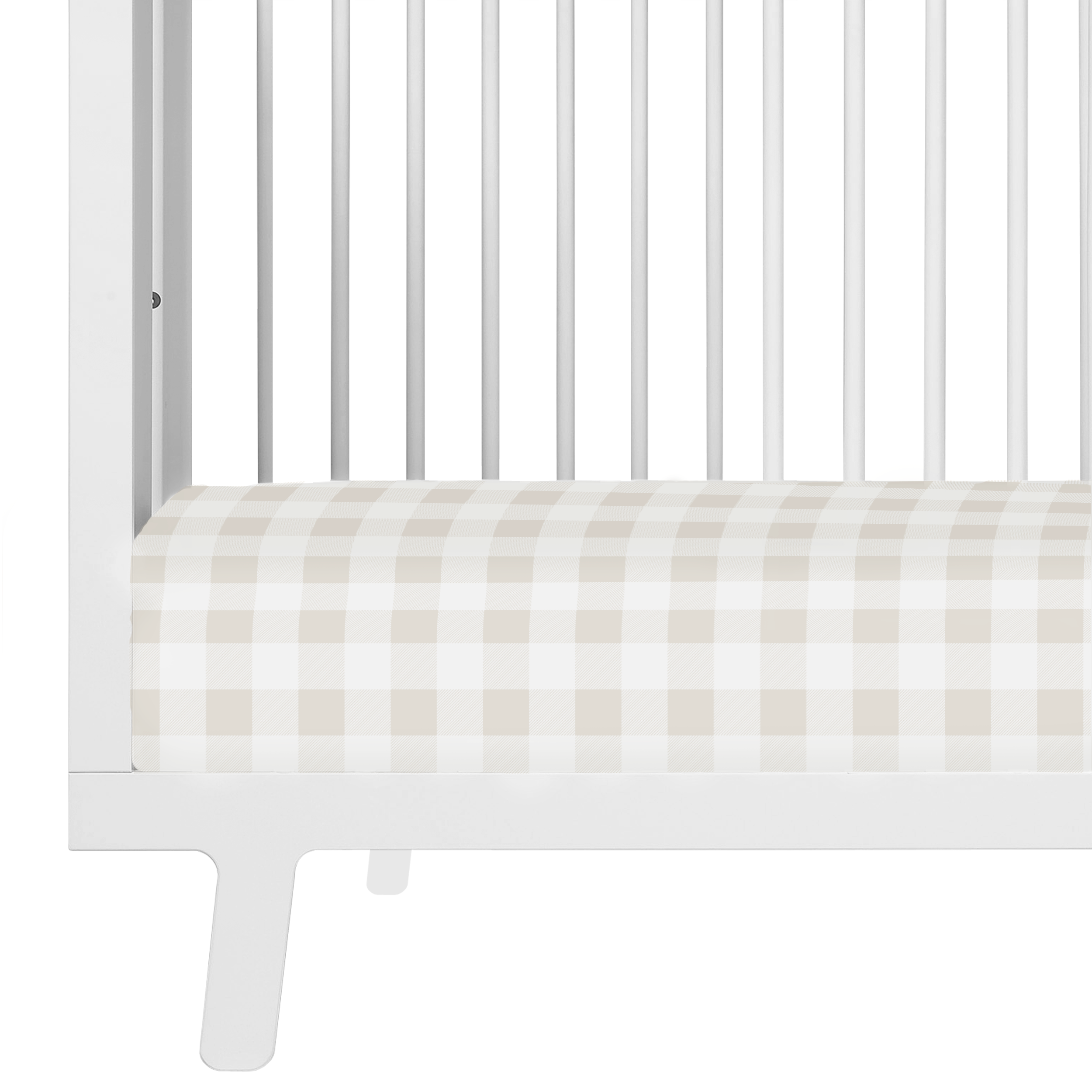 Organic Crib Sheet - Plaid Crib Sheet Makemake Organics