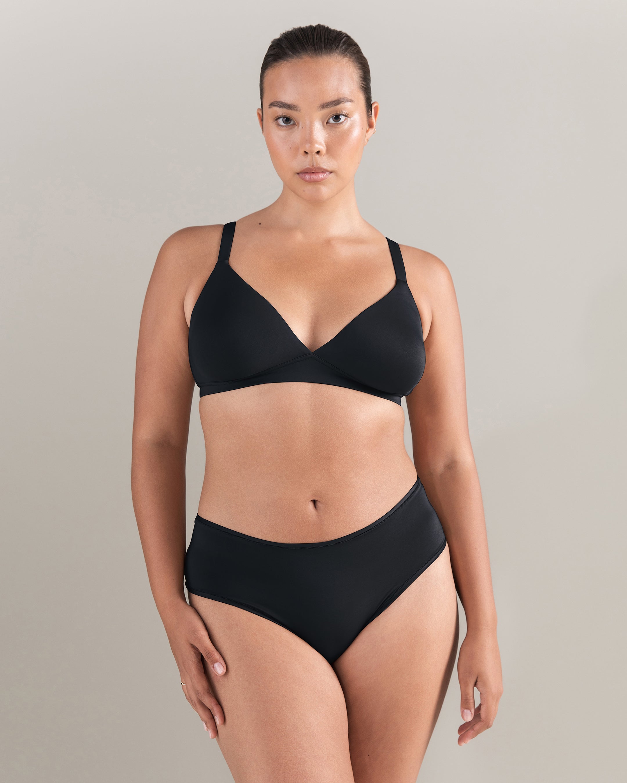 The Easy Does It Bralette Second Skin - Black