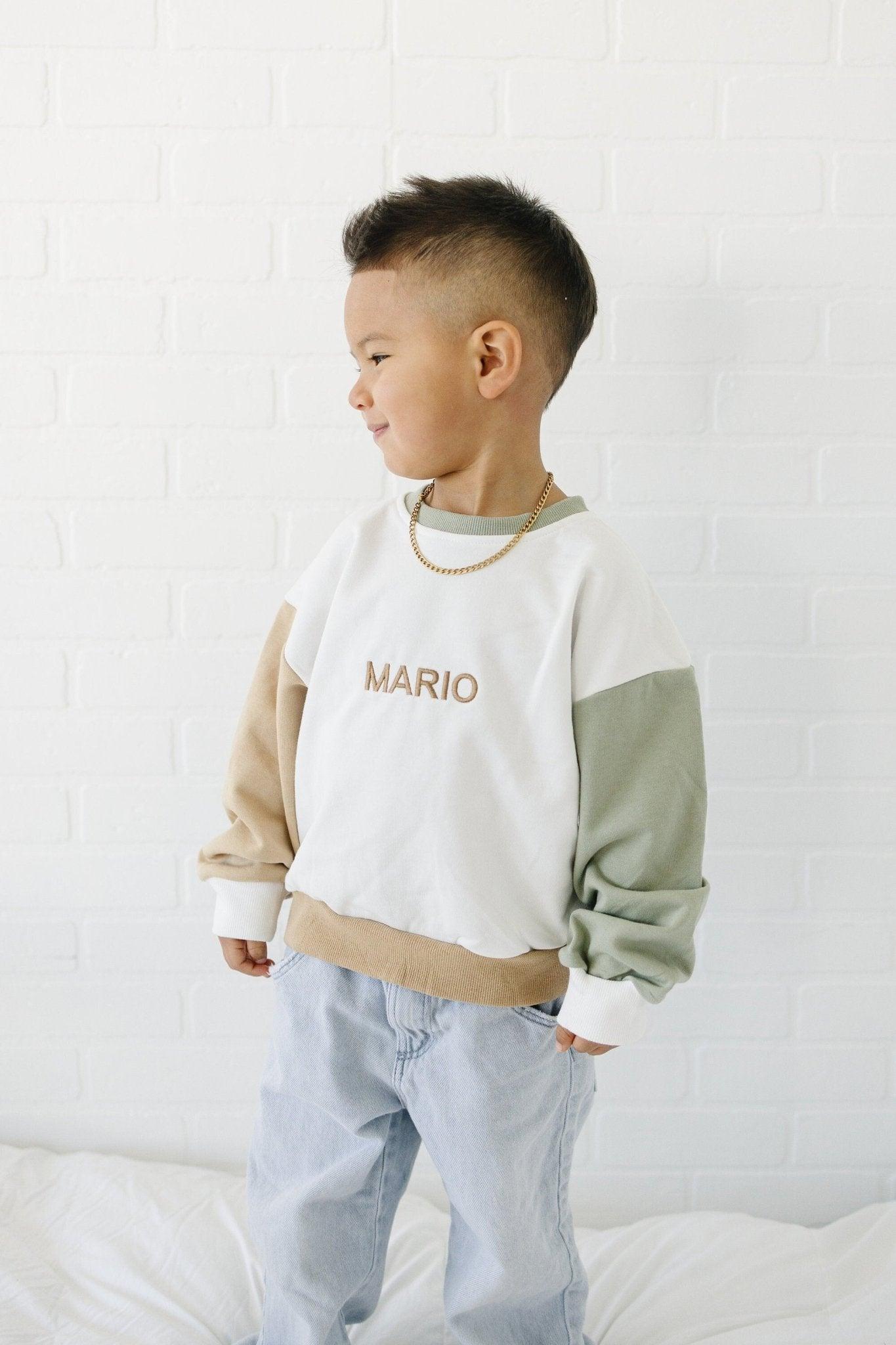 Custom Embroidered Colorblock Crewneck Sweatshirt