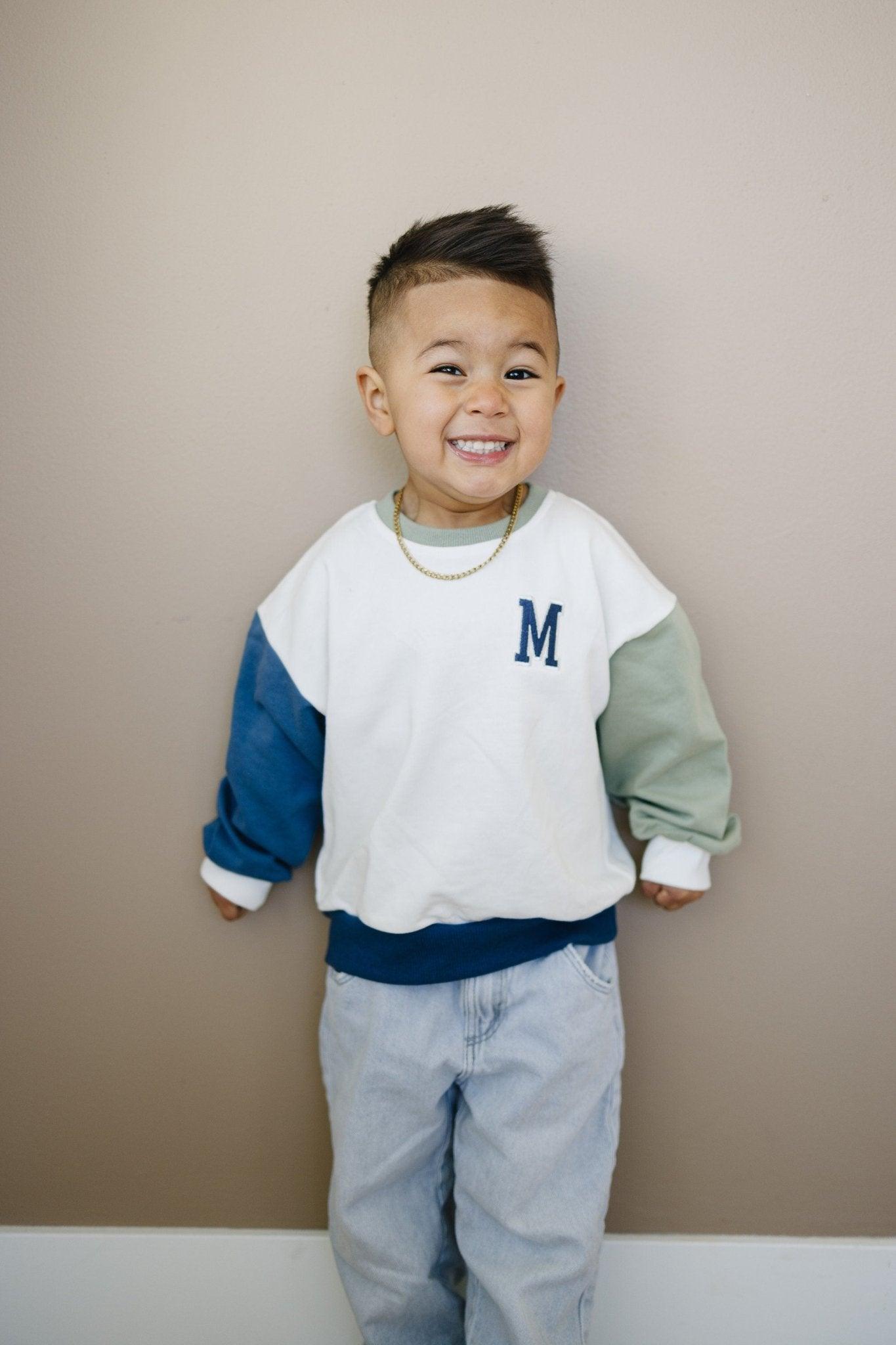 Custom Embroidered Colorblock Crewneck Sweatshirt