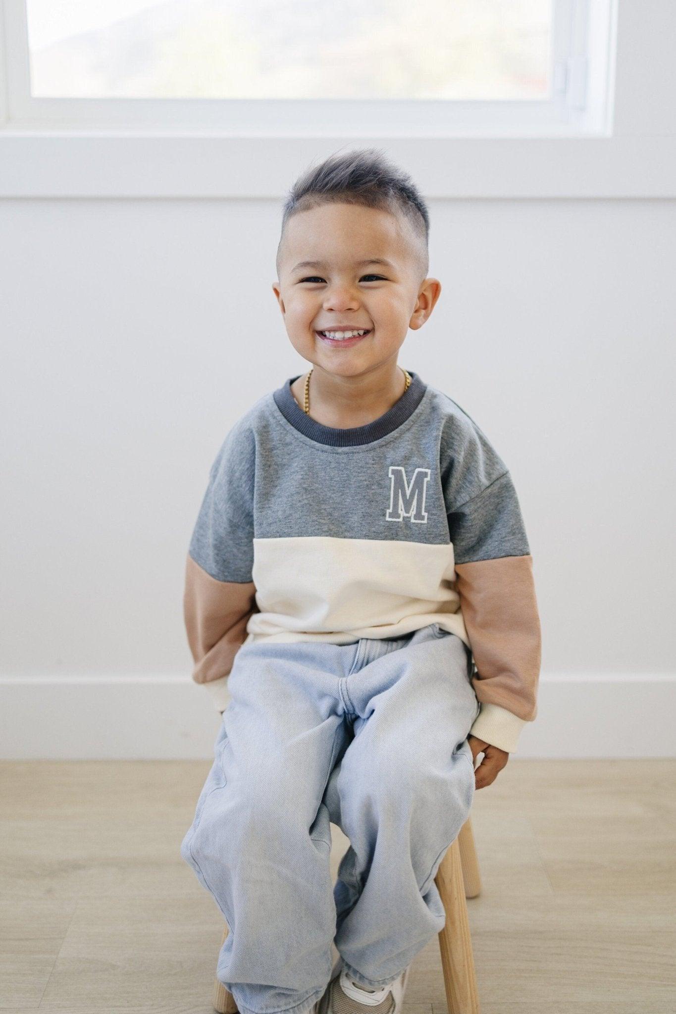 Custom Embroidered Colorblock Crewneck Sweatshirt