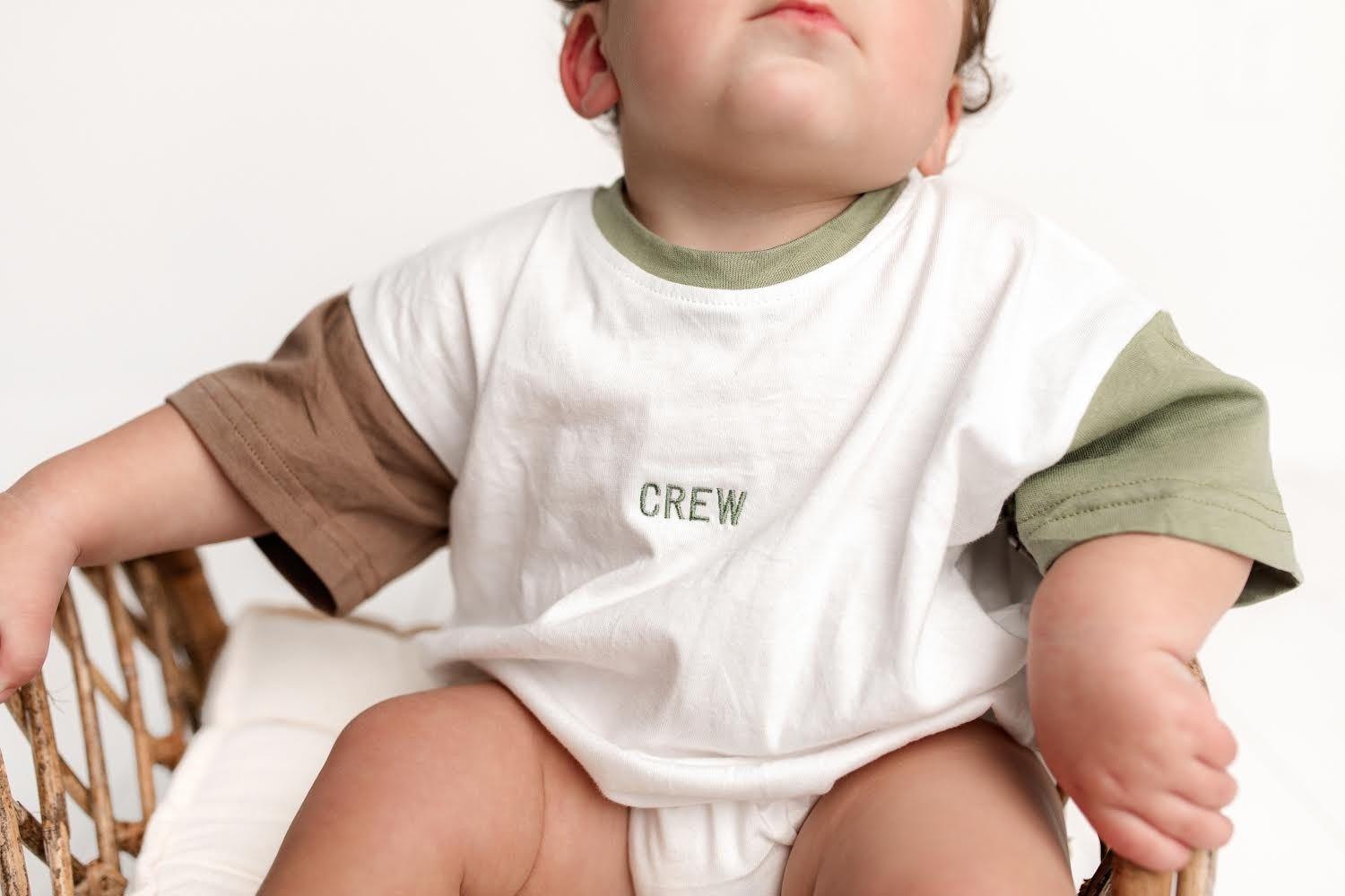 Custom Embroidered Colorblock T-Shirt Romper