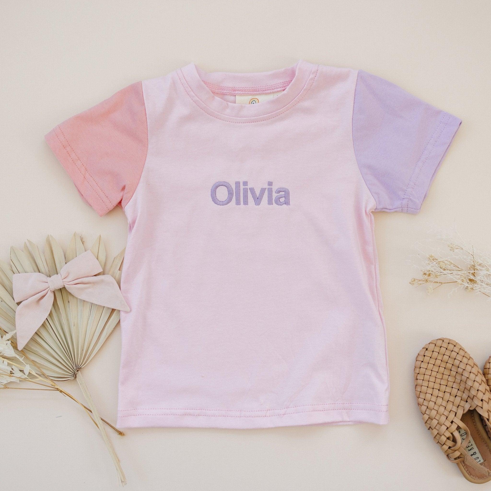 Custom Embroidered Colorblock Tee