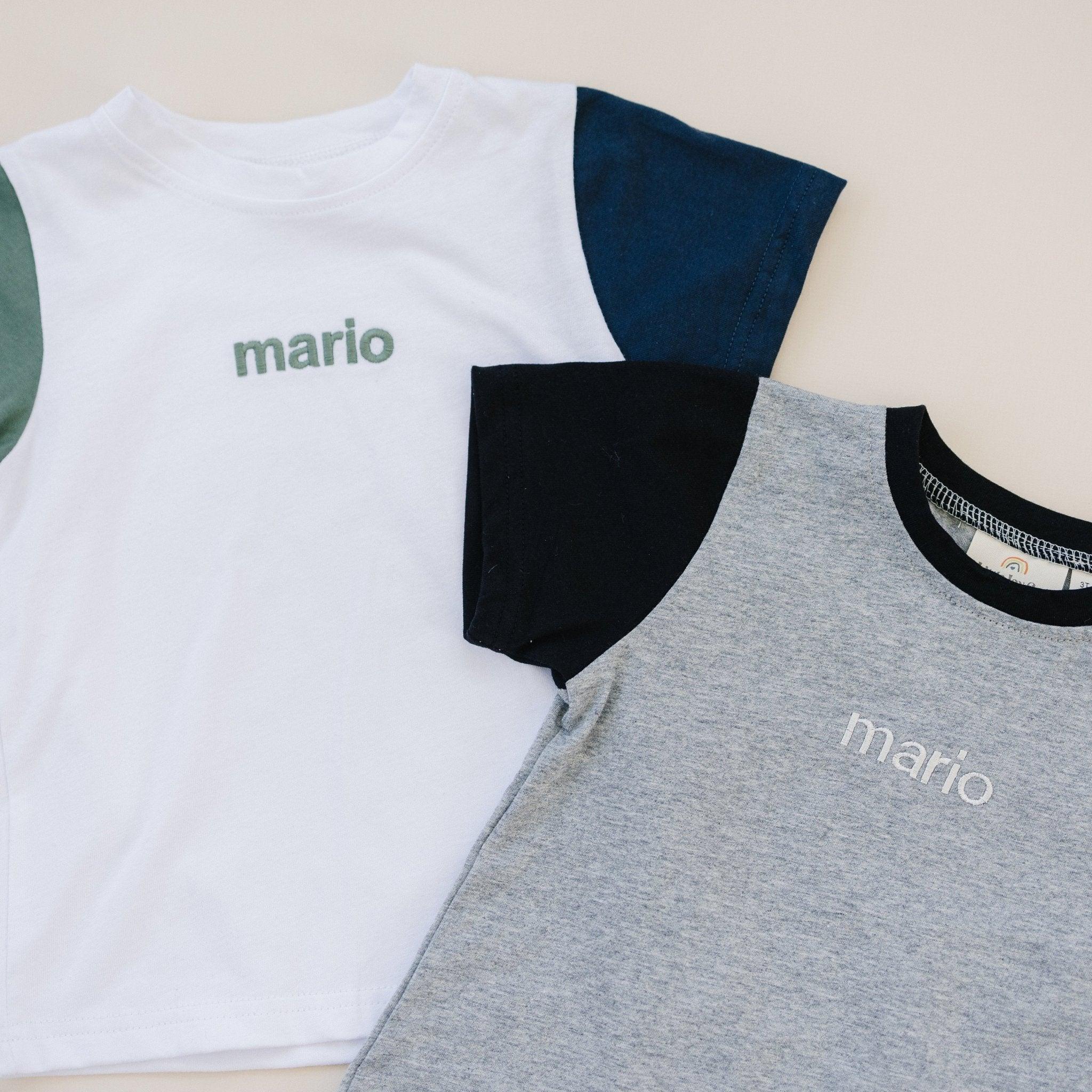 Custom Embroidered Colorblock Tee