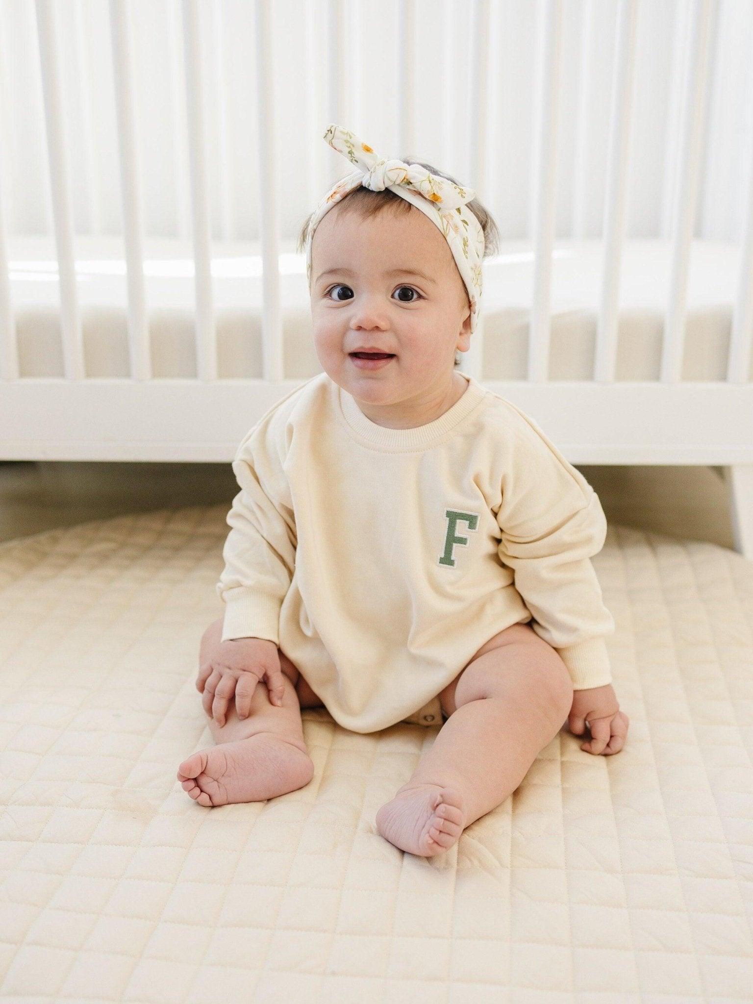 Custom Embroidered Sweatshirt Romper - more colors