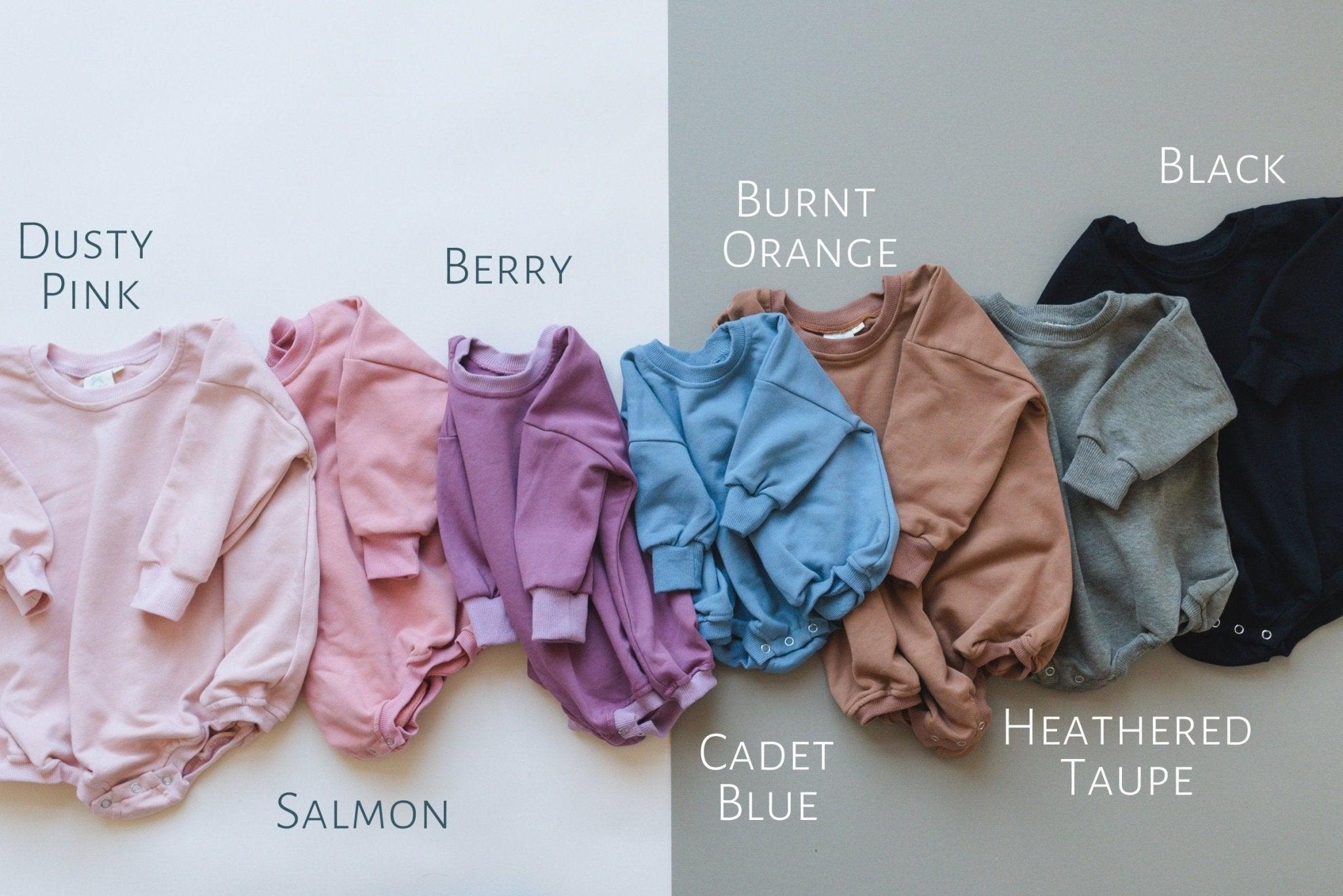 Custom Embroidered Sweatshirt Romper - more colors