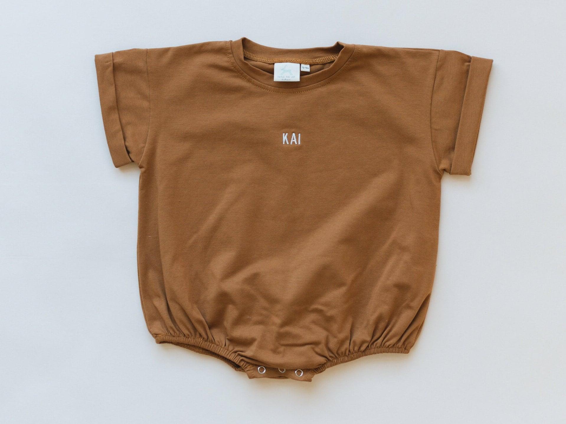Custom Embroidered T-Shirt Romper - more colors
