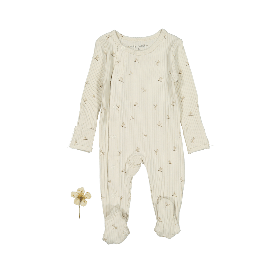 The Printed Snap Romper - Dragonfly Front Snap Romper Lovely Littles