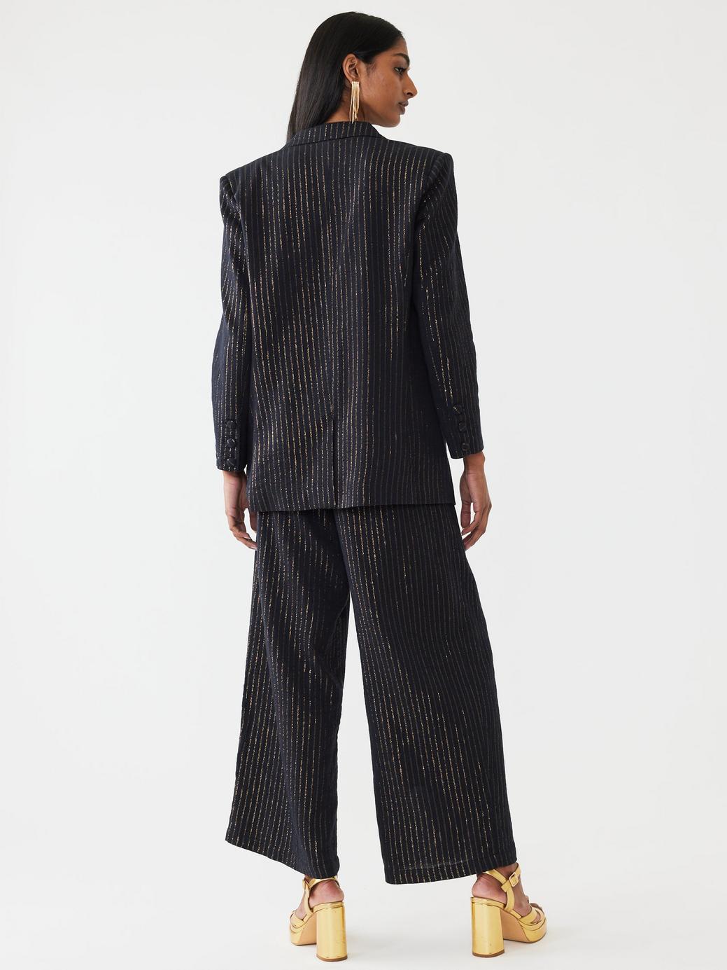 Sloan Blazer - Black Lurex Stripe - FINAL SALE