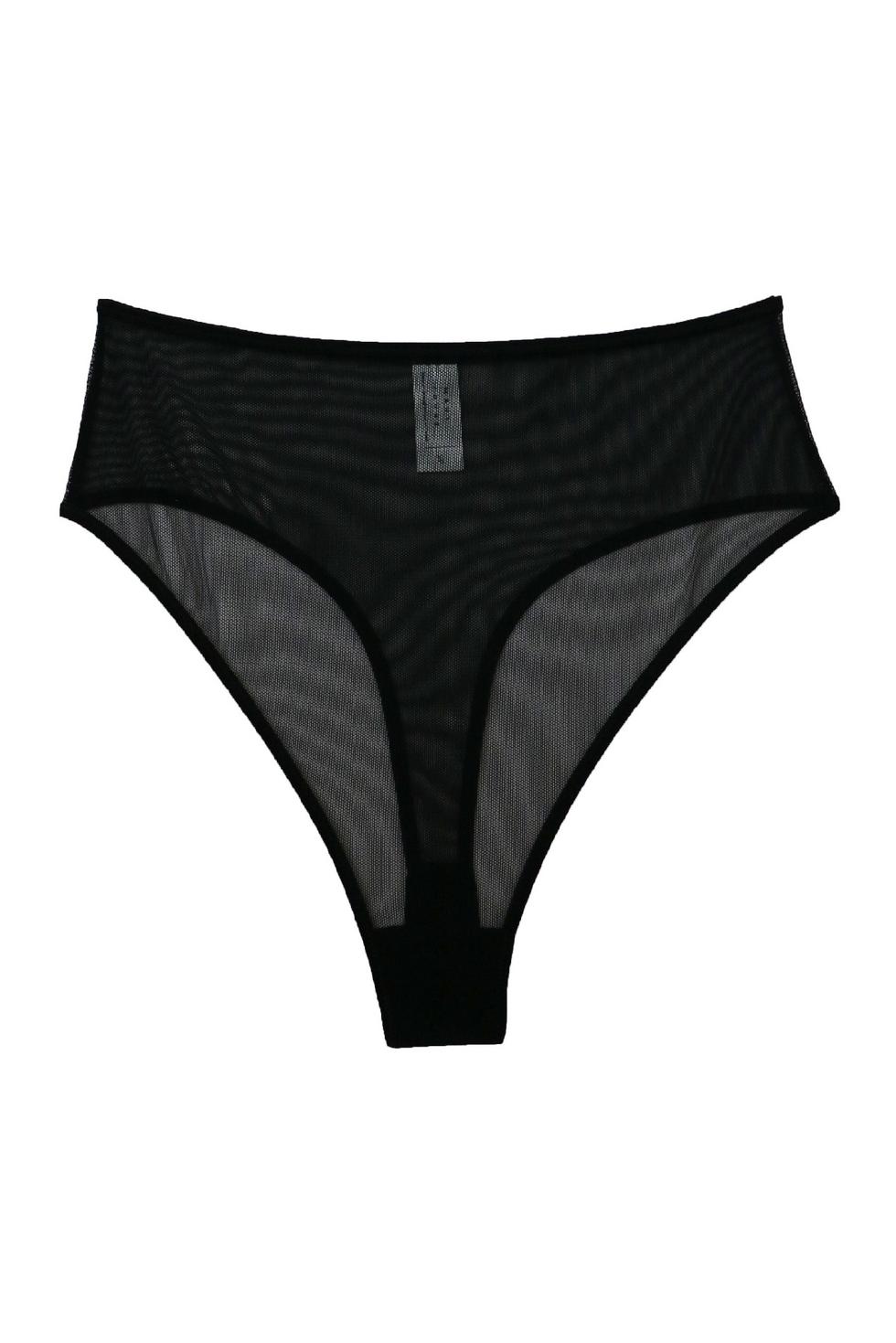 Georgie High Thong - Black