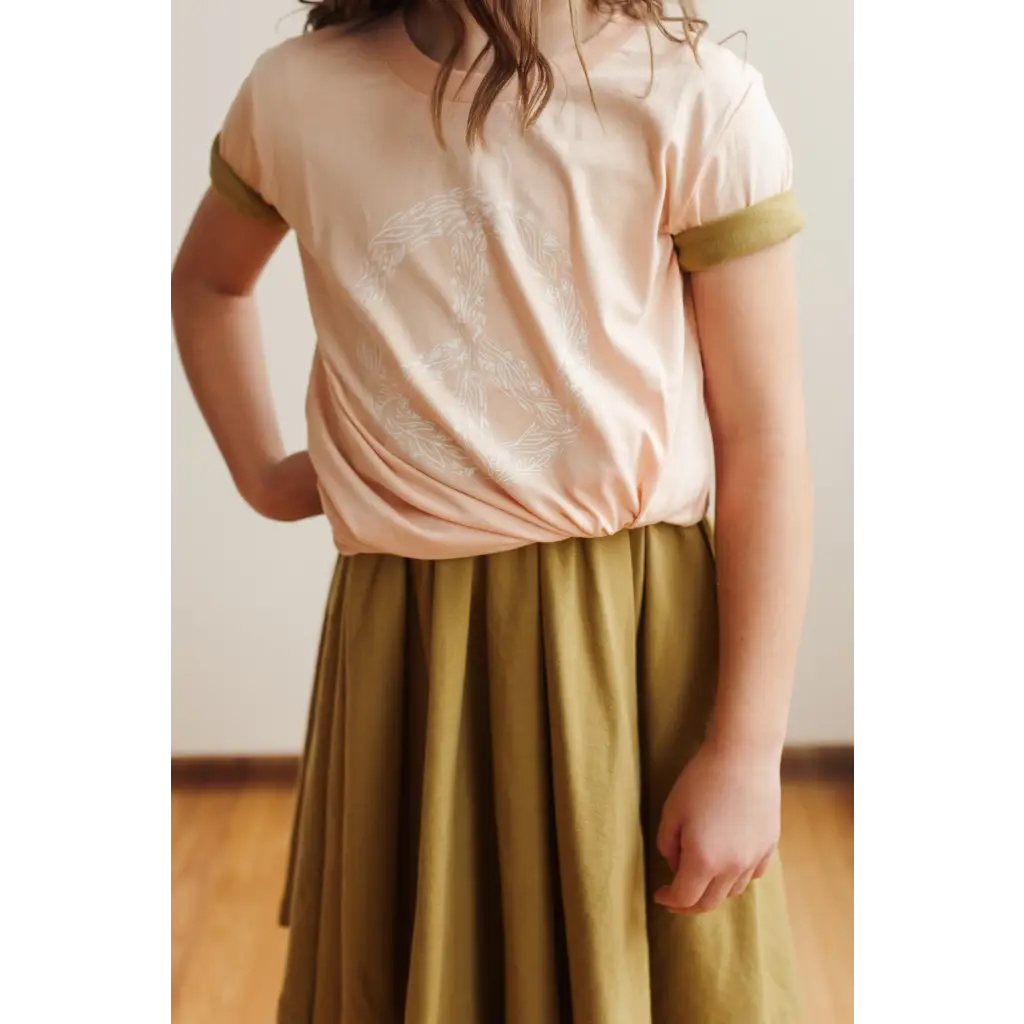 Peace Floral Kid’s Illustrated T-Shirt - Sundress