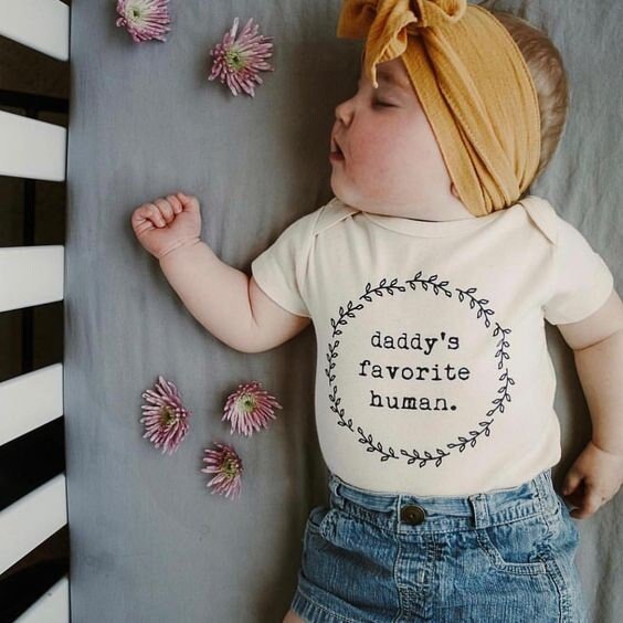 Daddy's Favorite Human Organic Baby Bodysuit