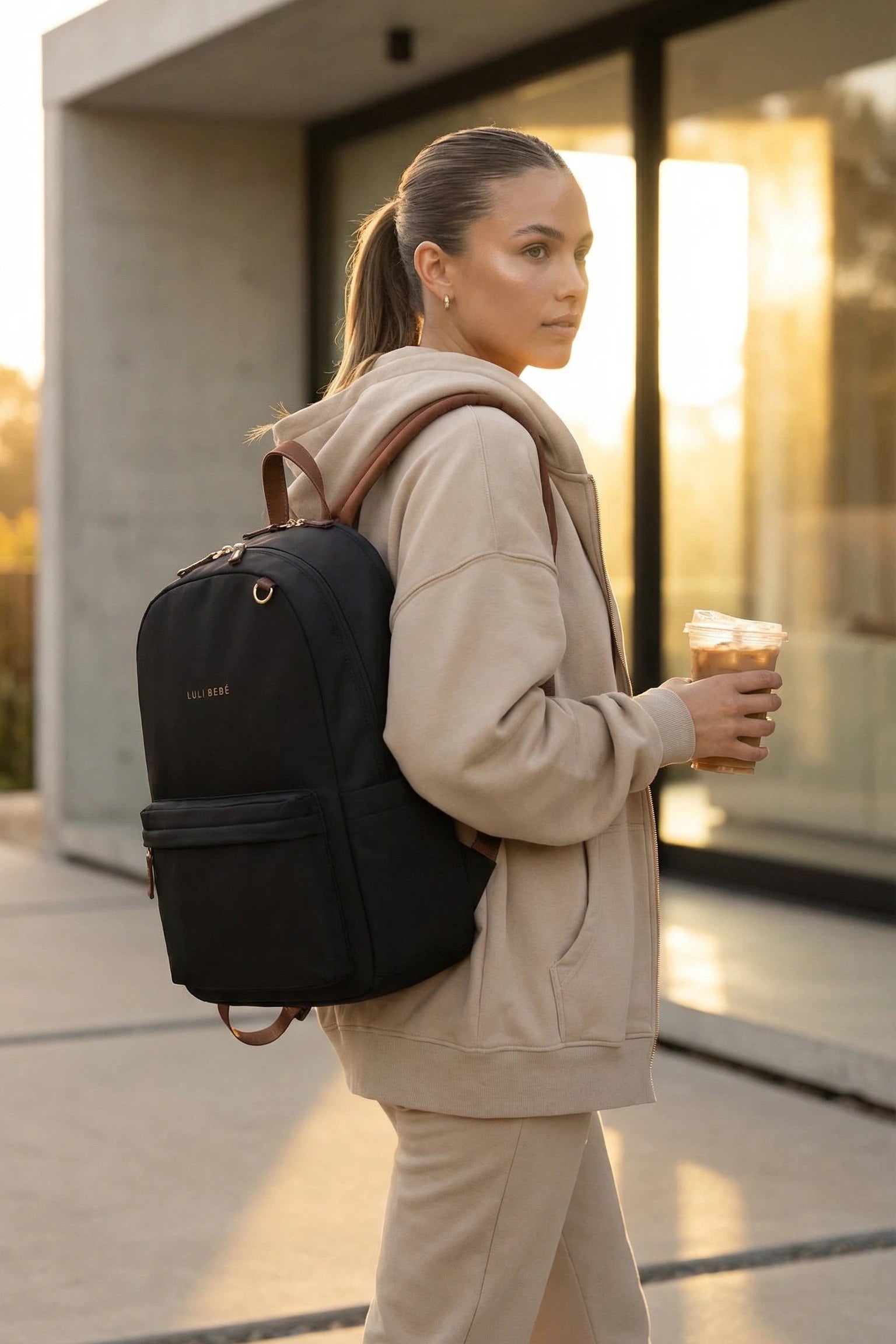 The Daily Backpack Black/Brown