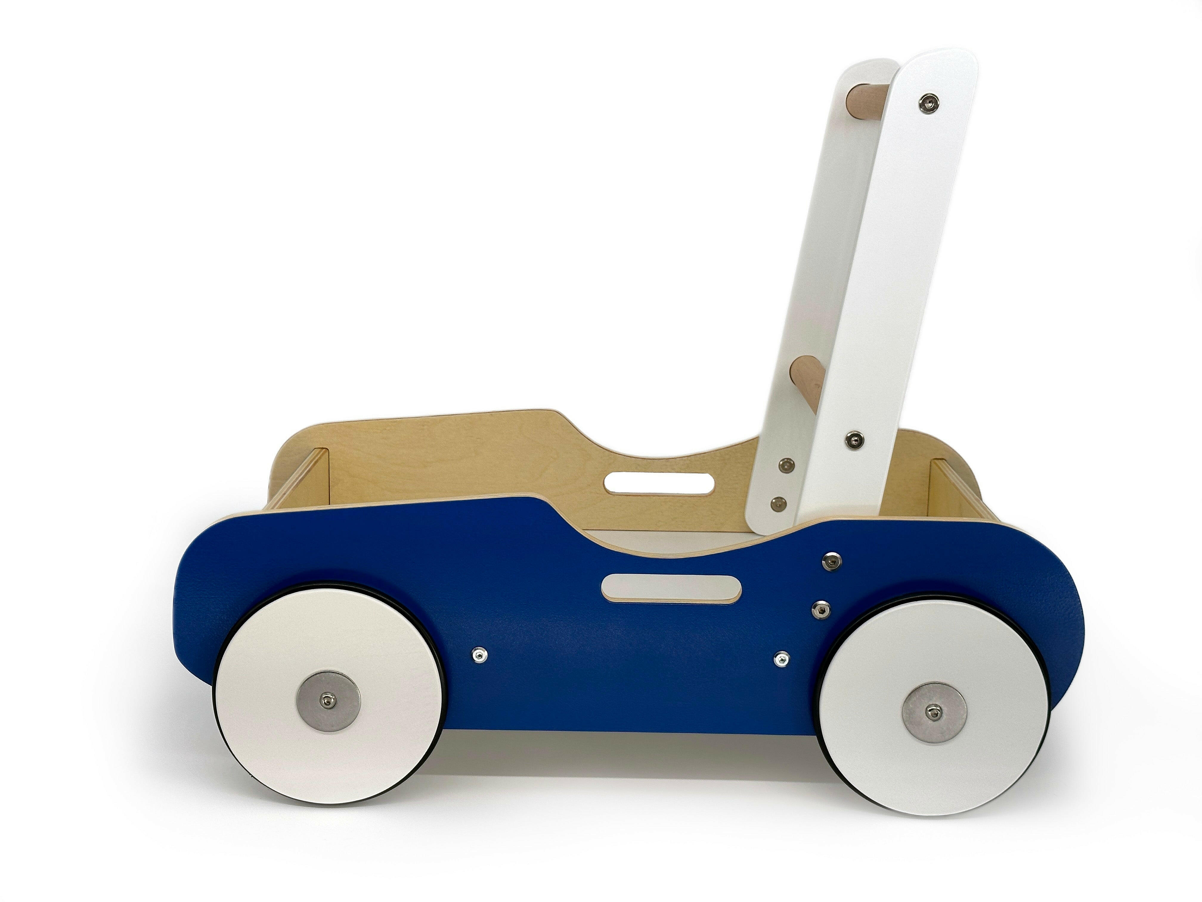 Luma Buggy: Navy Blue Handcrafted Wooden Push Cart Push Walker Luma Goods Co.