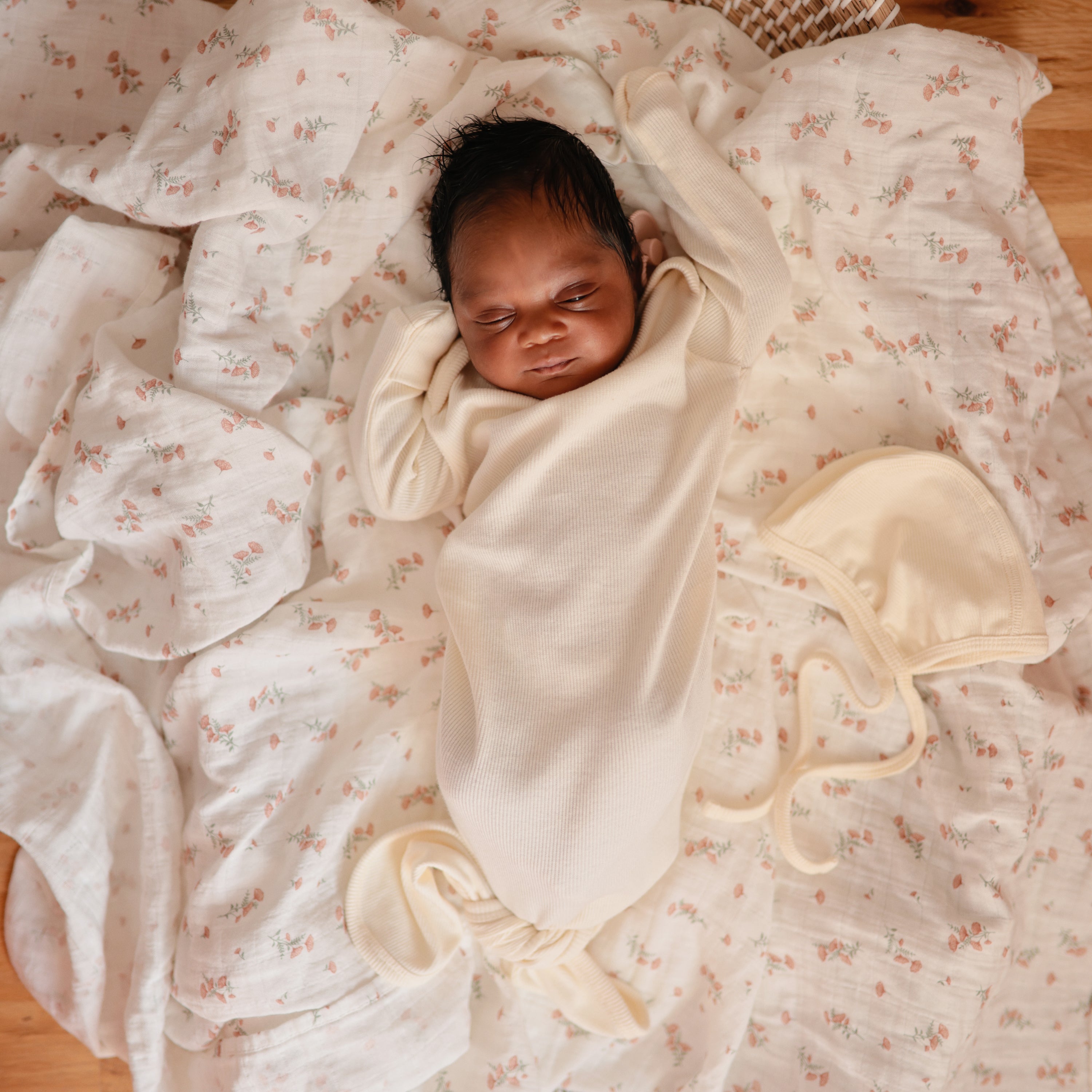 Ribbed Baby Bonnet Baby Clothes Mushie