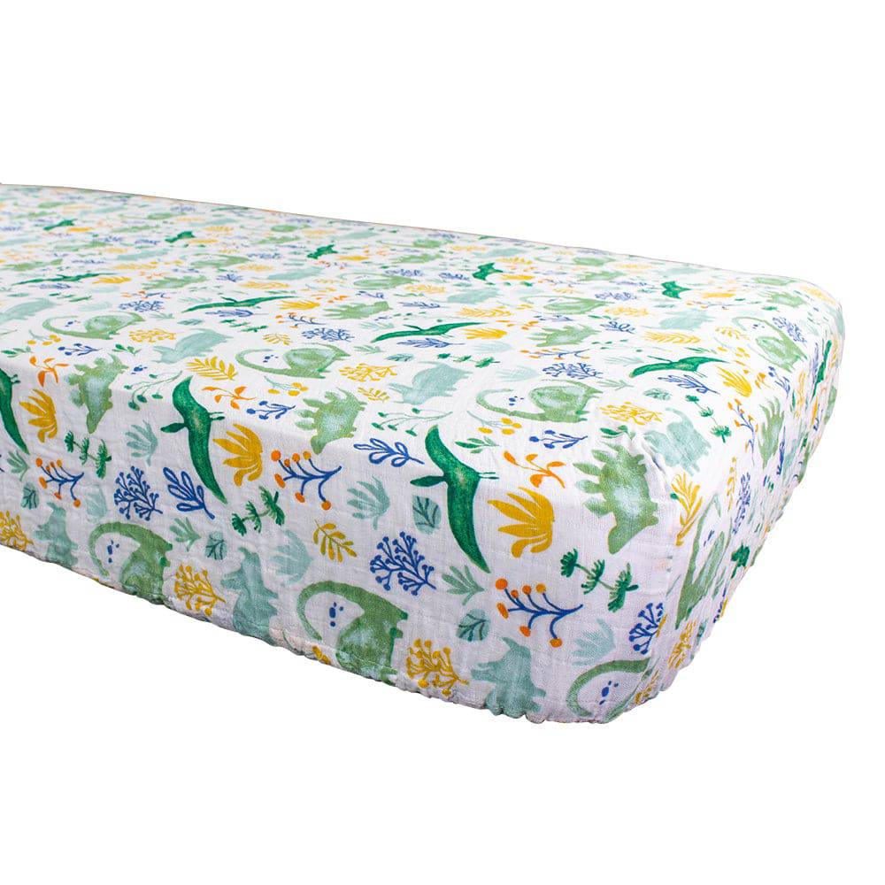 Dino Roar Crib Sheet Crib Sheet Bebe au Lait