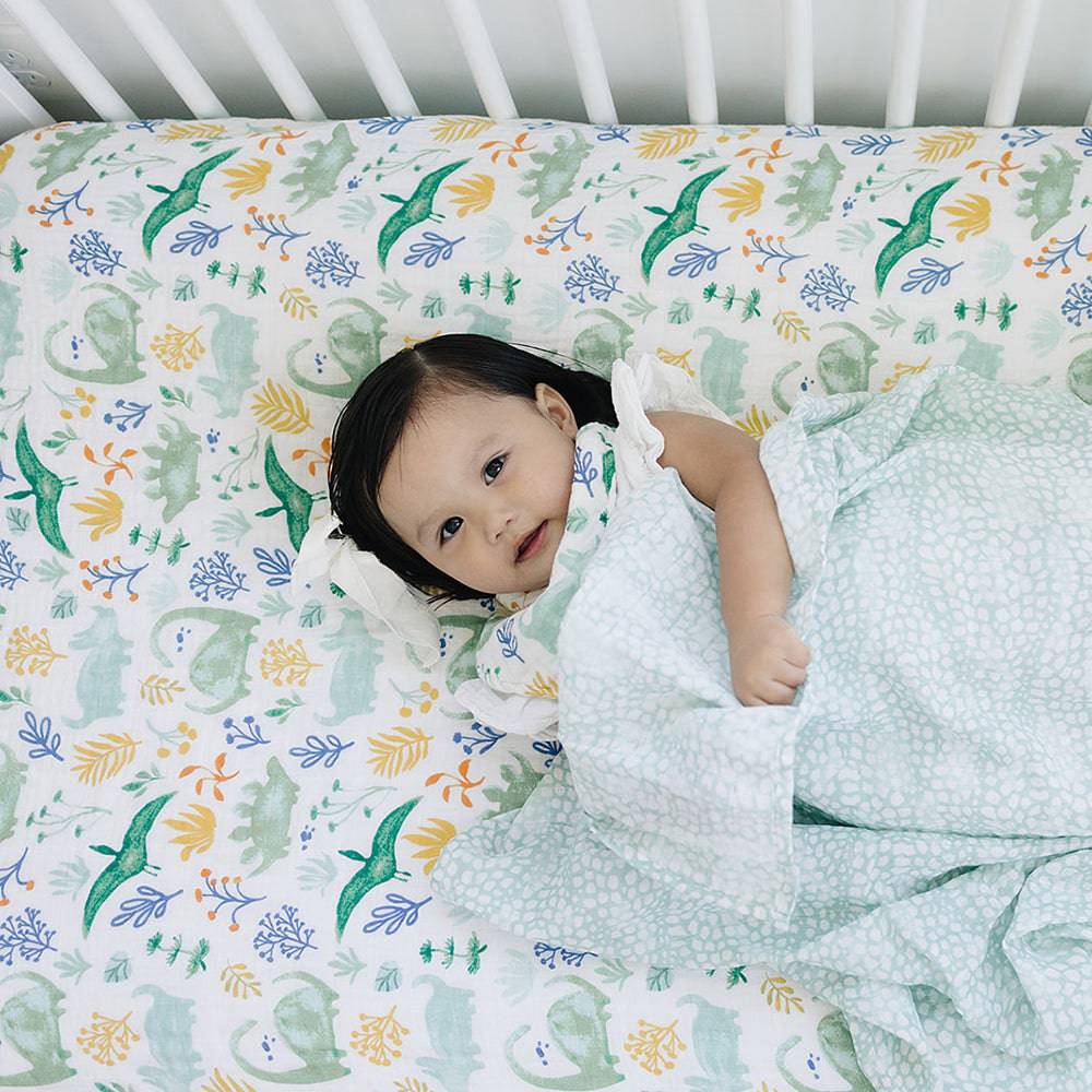 Dino Roar Crib Sheet Crib Sheet Bebe au Lait