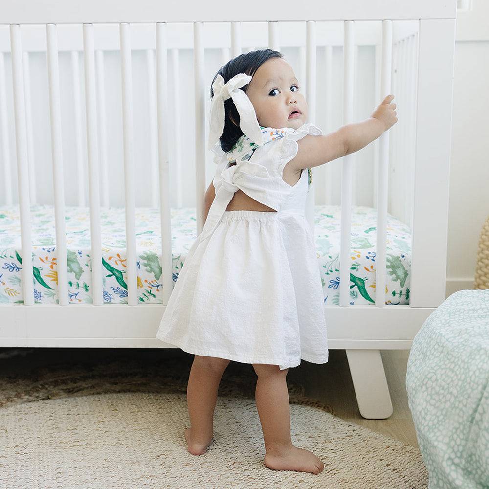 Dino Roar Crib Sheet Crib Sheet Bebe au Lait