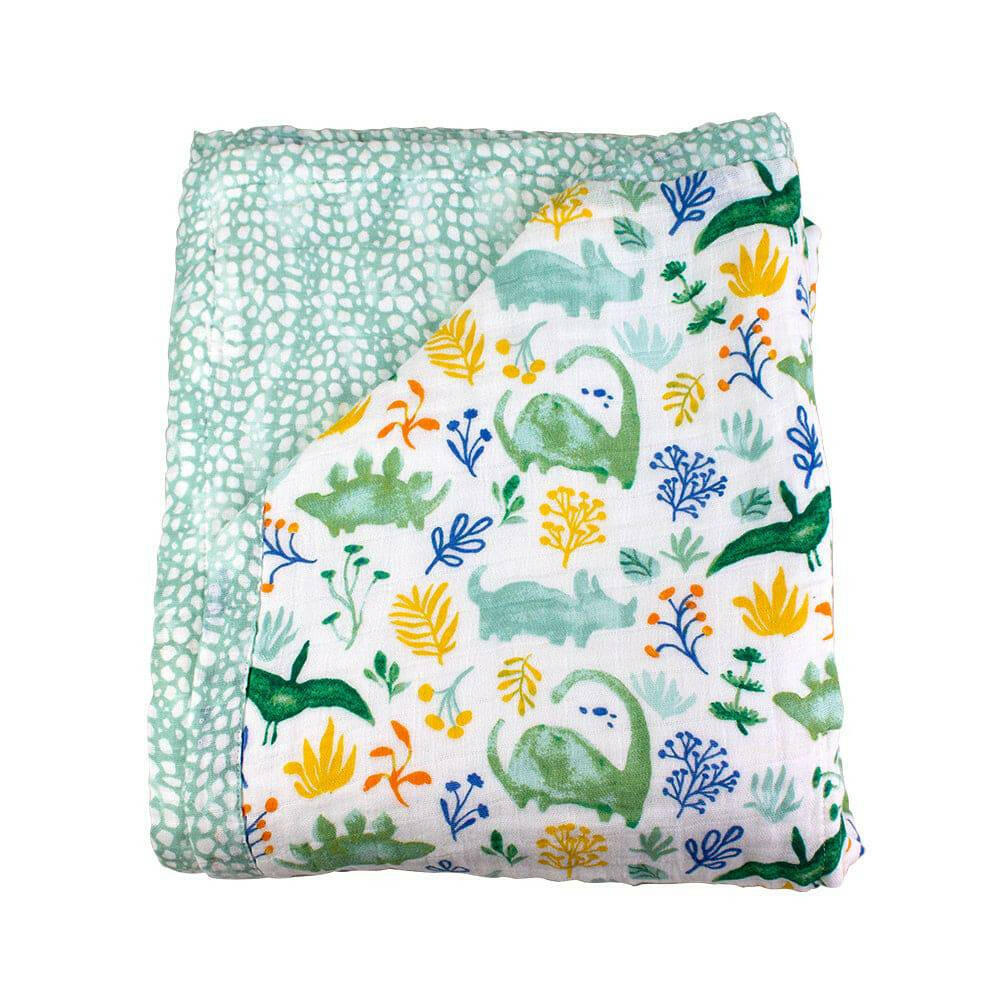 Dino Roar + Upscale Classic Muslin Super Snuggle Blanket Super Snuggle Blanket Bebe au Lait