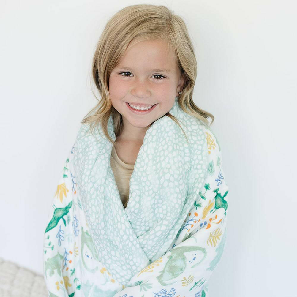 Dino Roar + Upscale Classic Muslin Super Snuggle Blanket Super Snuggle Blanket Bebe au Lait
