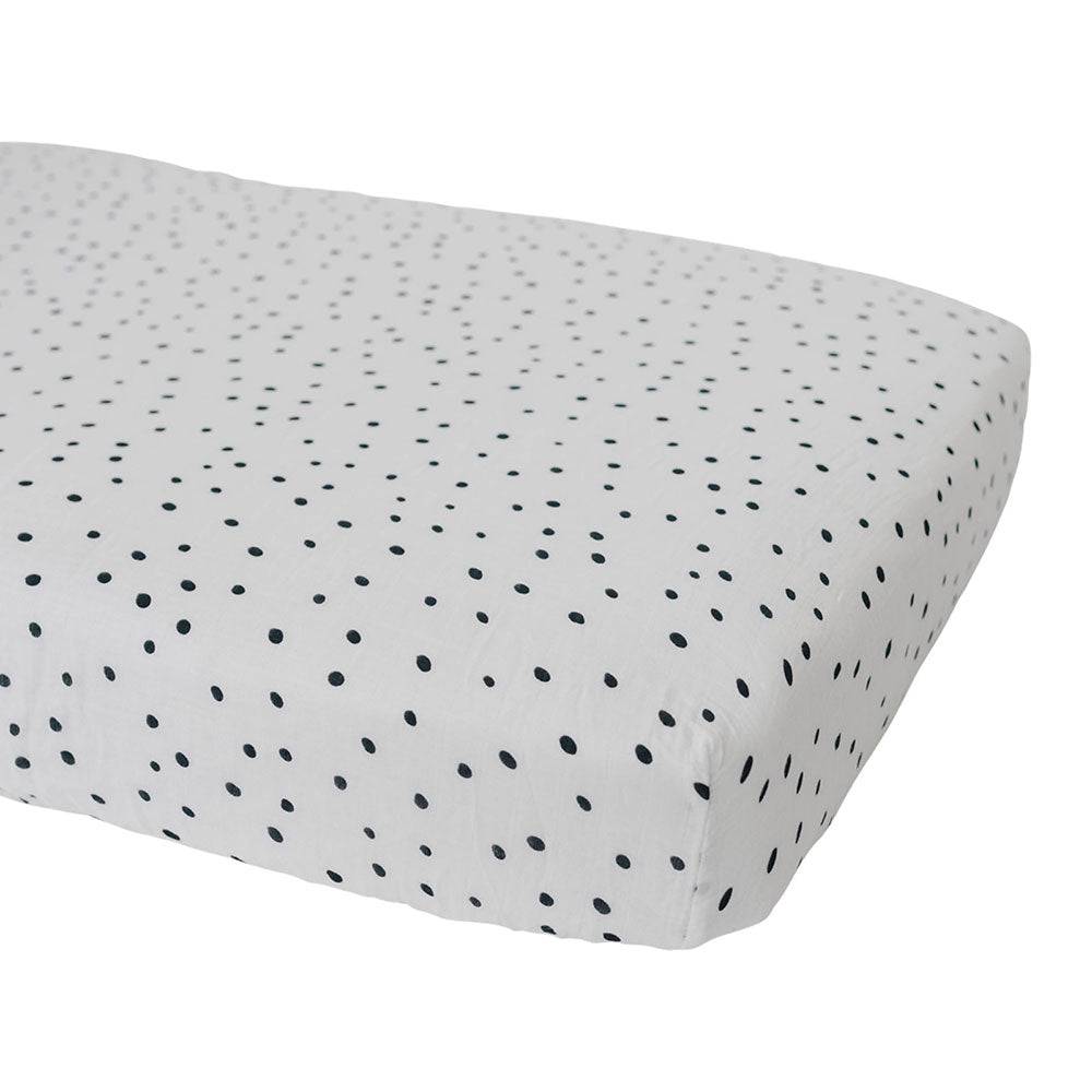 Dottie Oh So Soft Muslin Crib Sheet Crib Sheet Bebe au Lait