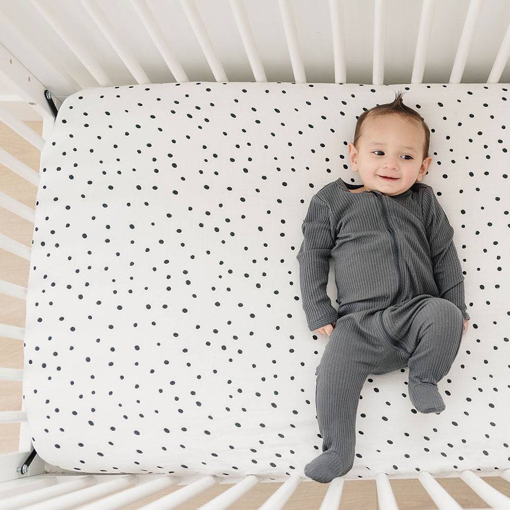 Dottie Oh So Soft Muslin Crib Sheet Crib Sheet Bebe au Lait