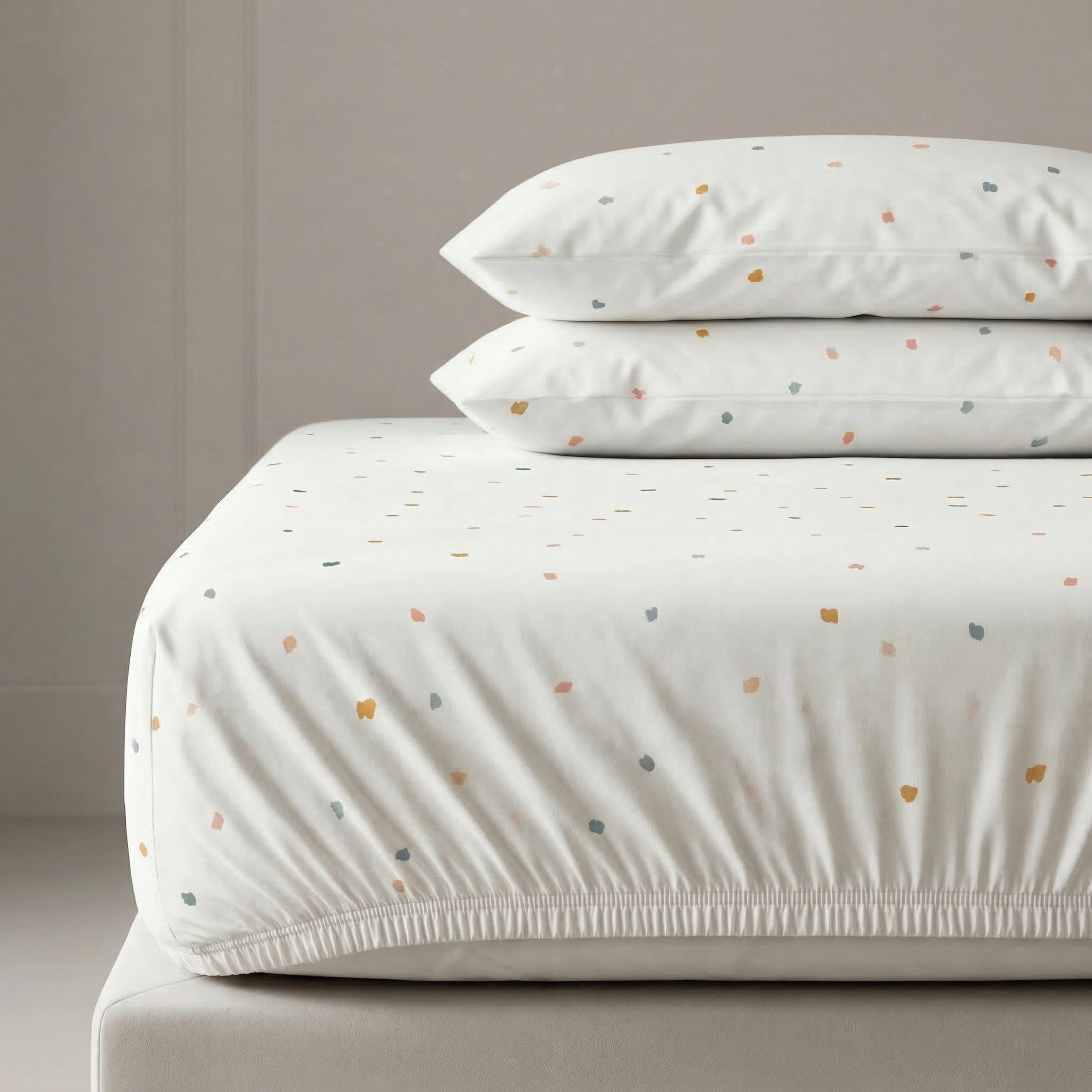 Organic Kids Fitted Sheet - Dotty