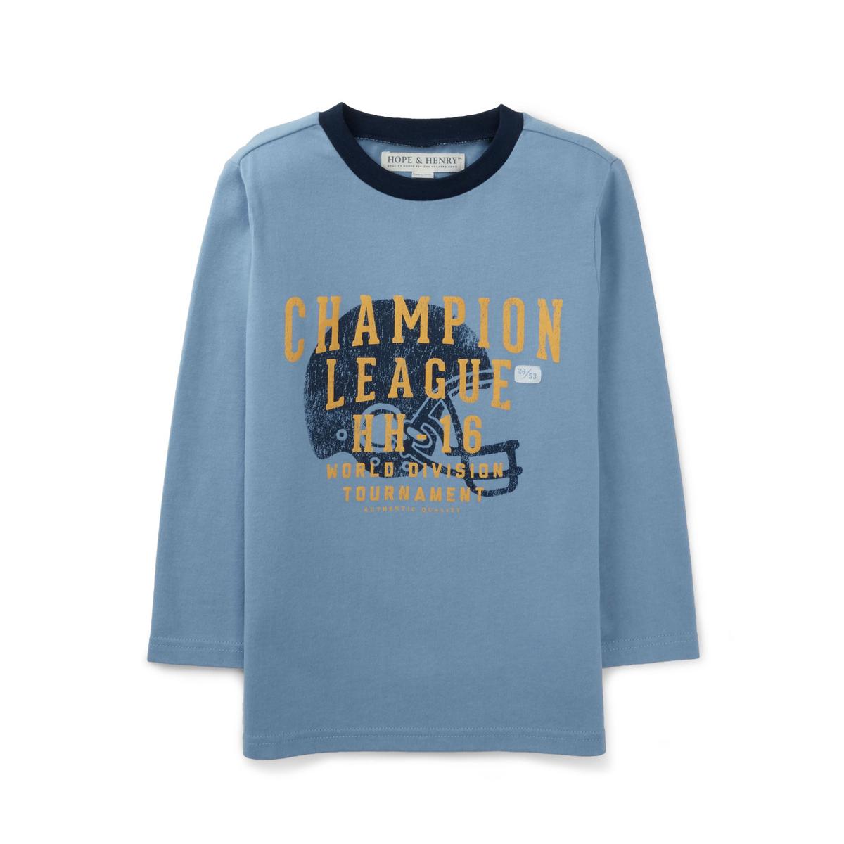 Baby Long Sleeve Graphic Tee - Light Denim