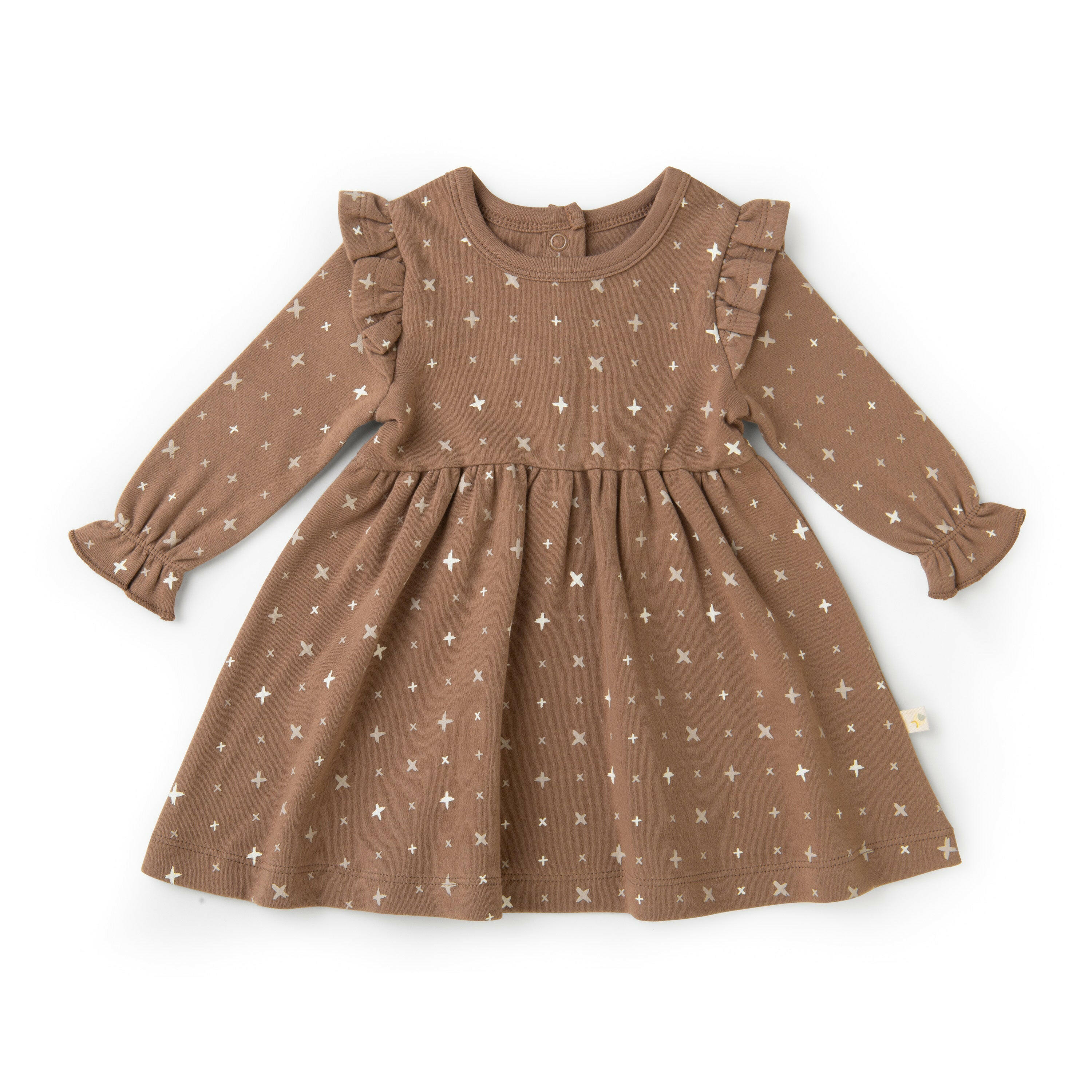 Organic Girls Ruffle Dress - Sparkle Ruffle Dress Makemake Organics