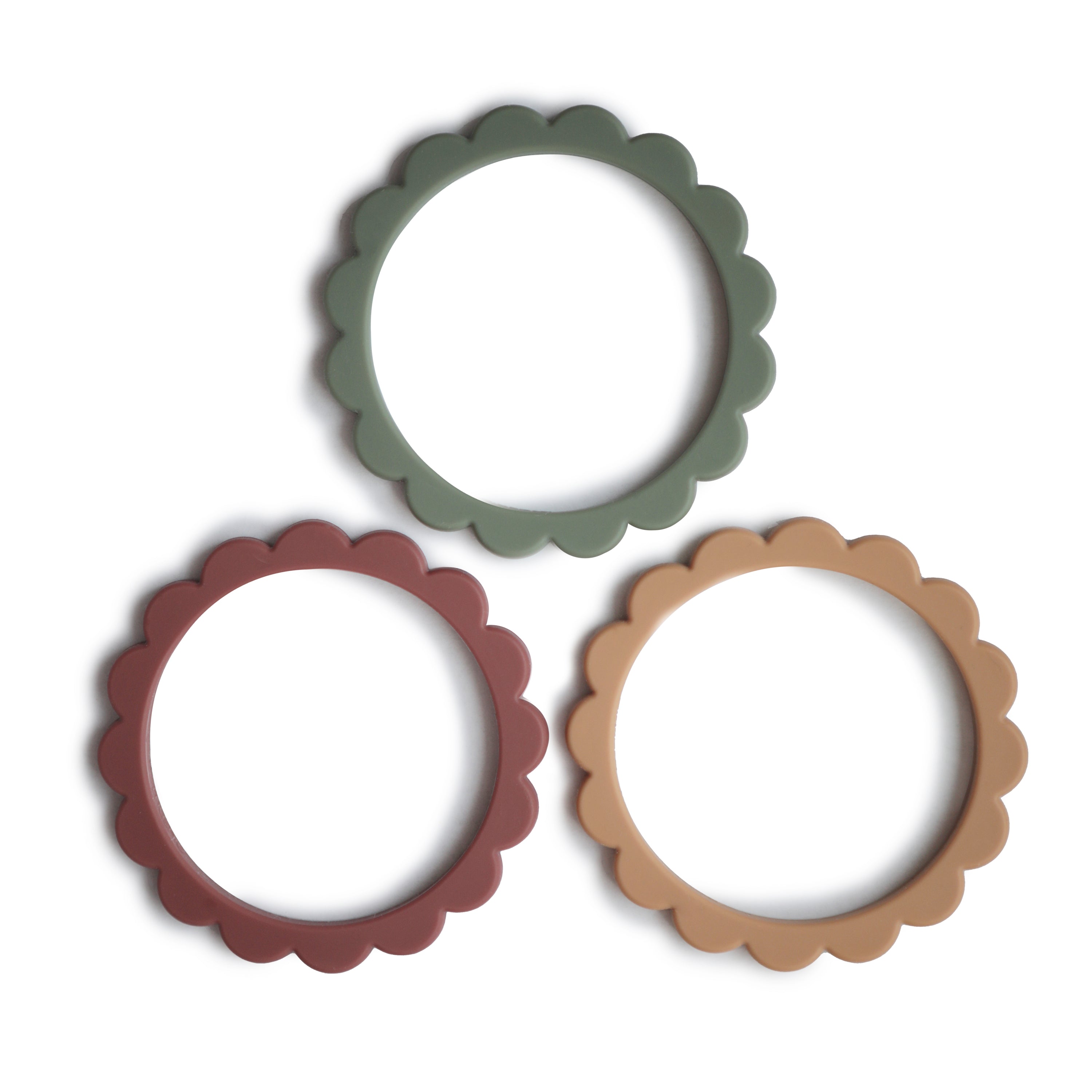Flower Teether Bracelet teether Mushie Dried Thyme/Berry/Natural