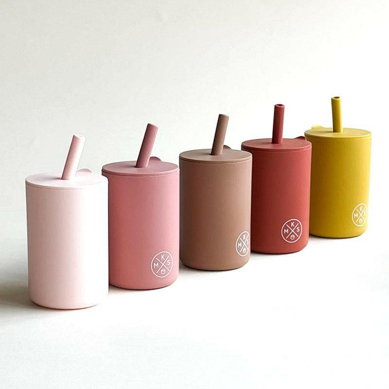 Drinking cup with straw - Dusty pink Drinking cup MKS Miminoo