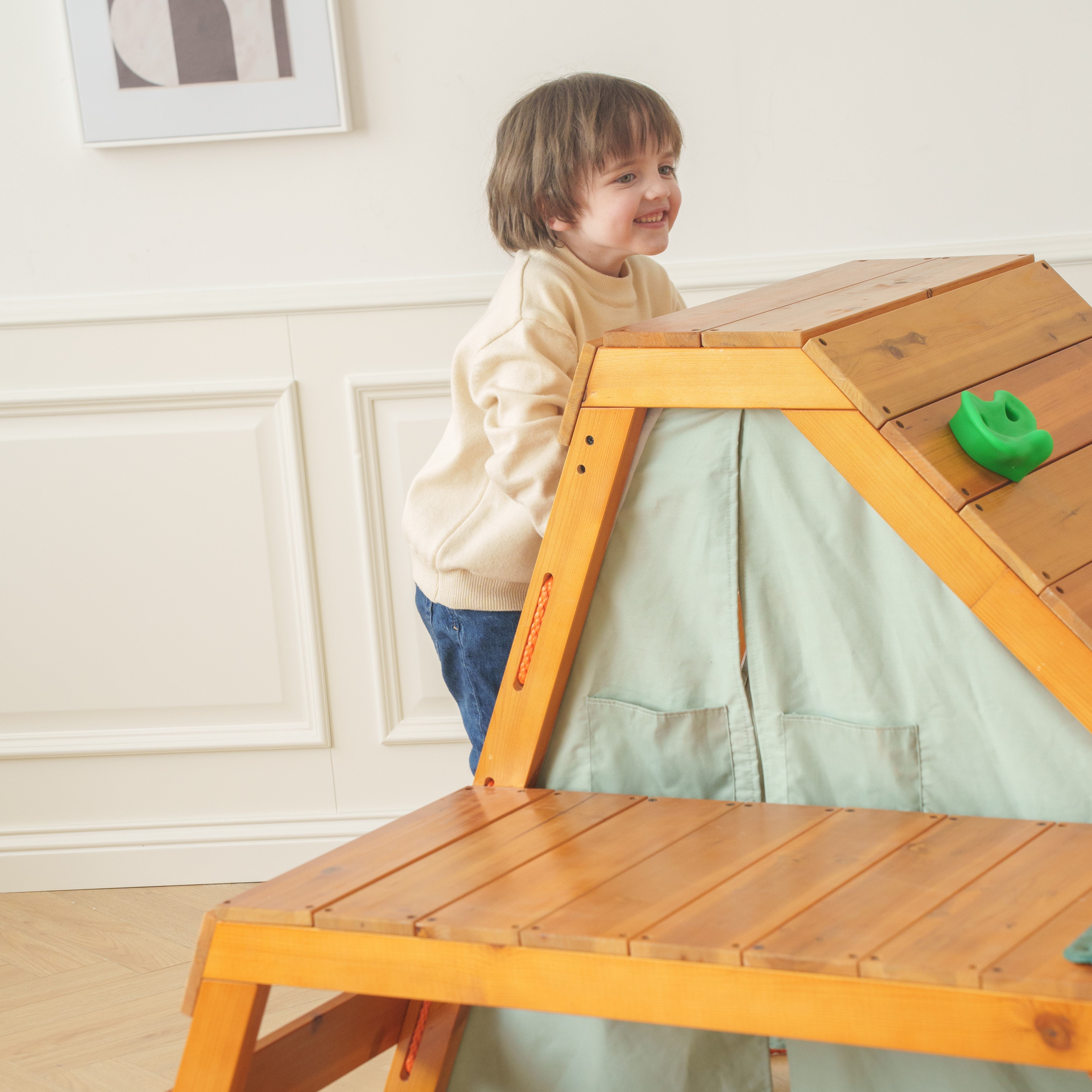 Palm - 5-in-1 Outdoor and Indoor Playground Playset Outdoor Avenlur.com