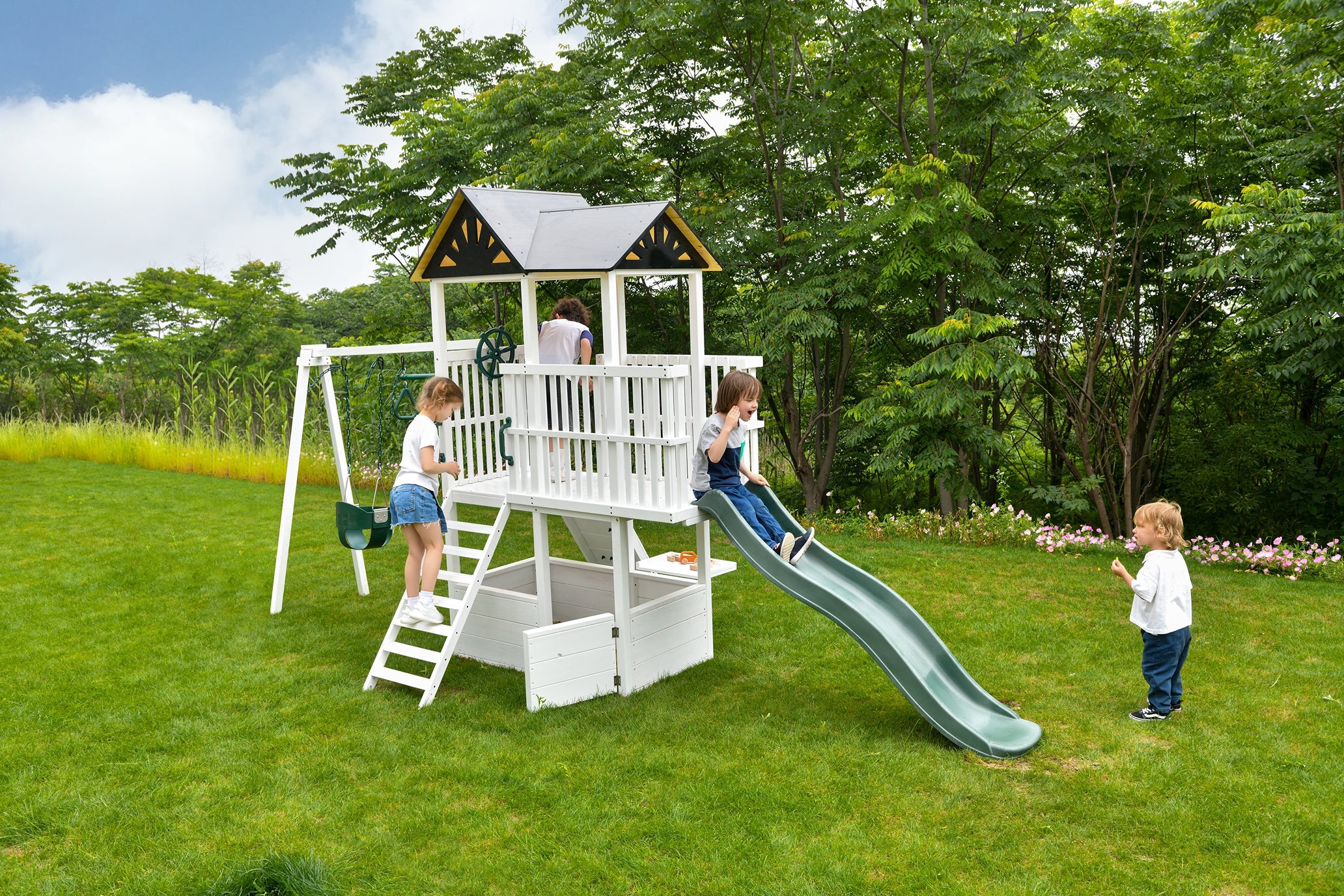 Craftsman - Modern Backyard Outdoor Swing Set Outdoor Avenlur.com