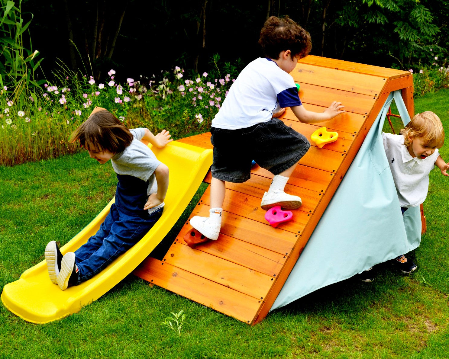 Palm - 5-in-1 Outdoor and Indoor Playground Playset Outdoor Avenlur.com