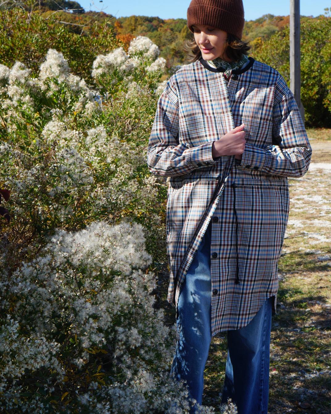 Plaid Anorak Dress - Multi